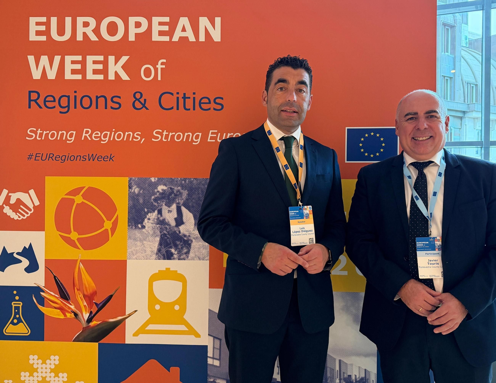 Luis López y Javier Tourís ayer en la 24 Semana Europea de las Regiones.