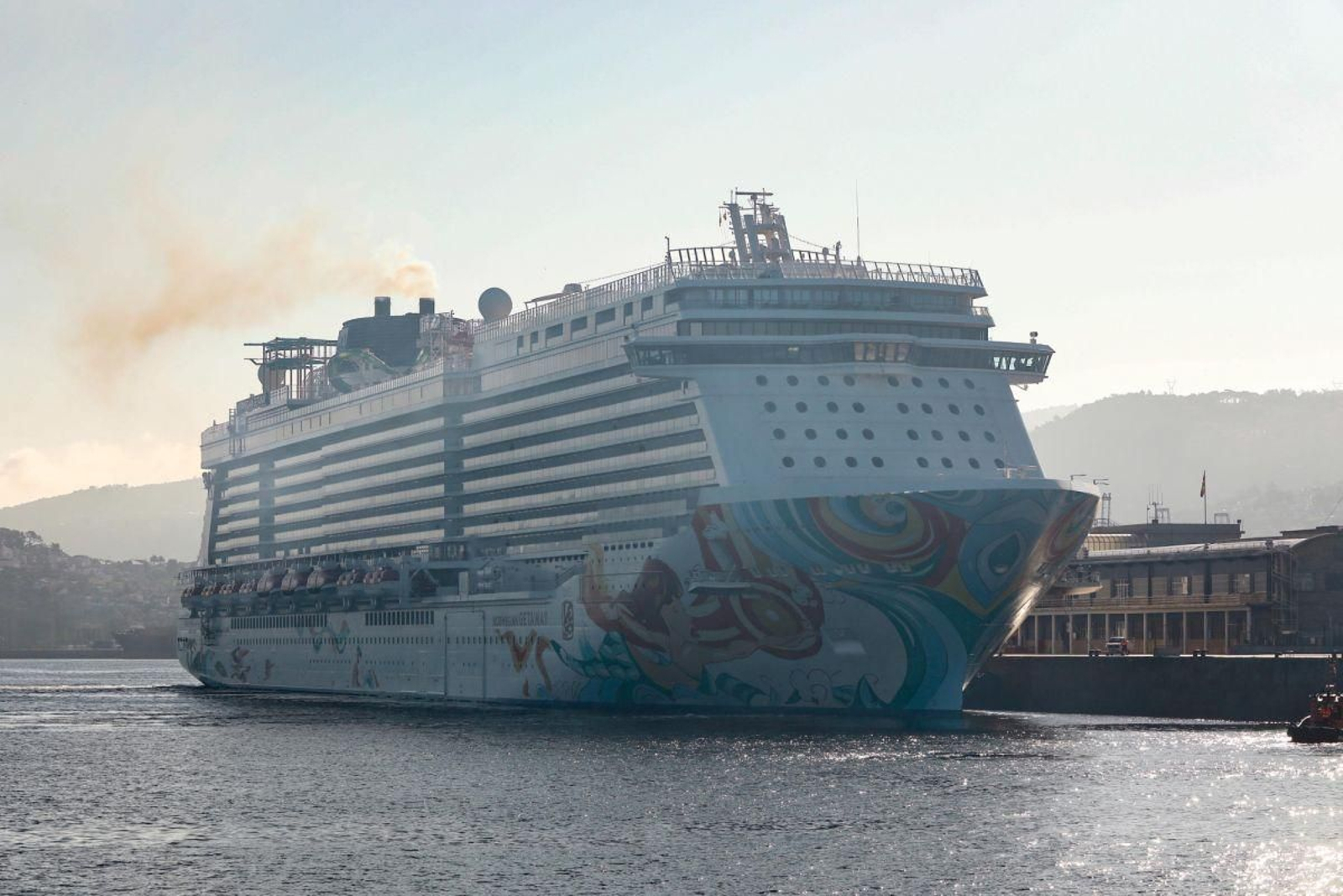 El “Norwegian Getaway”, atracado en Vigo.
