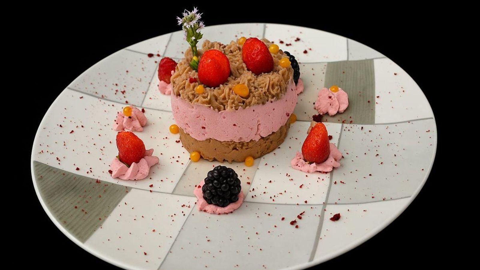 Mousse y bizcocho de castañas de Domingo González.