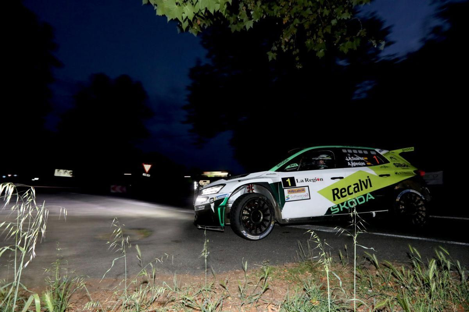 “Cohete” Suárez, en la segunda pasada a Taboadela, antes de salirse.