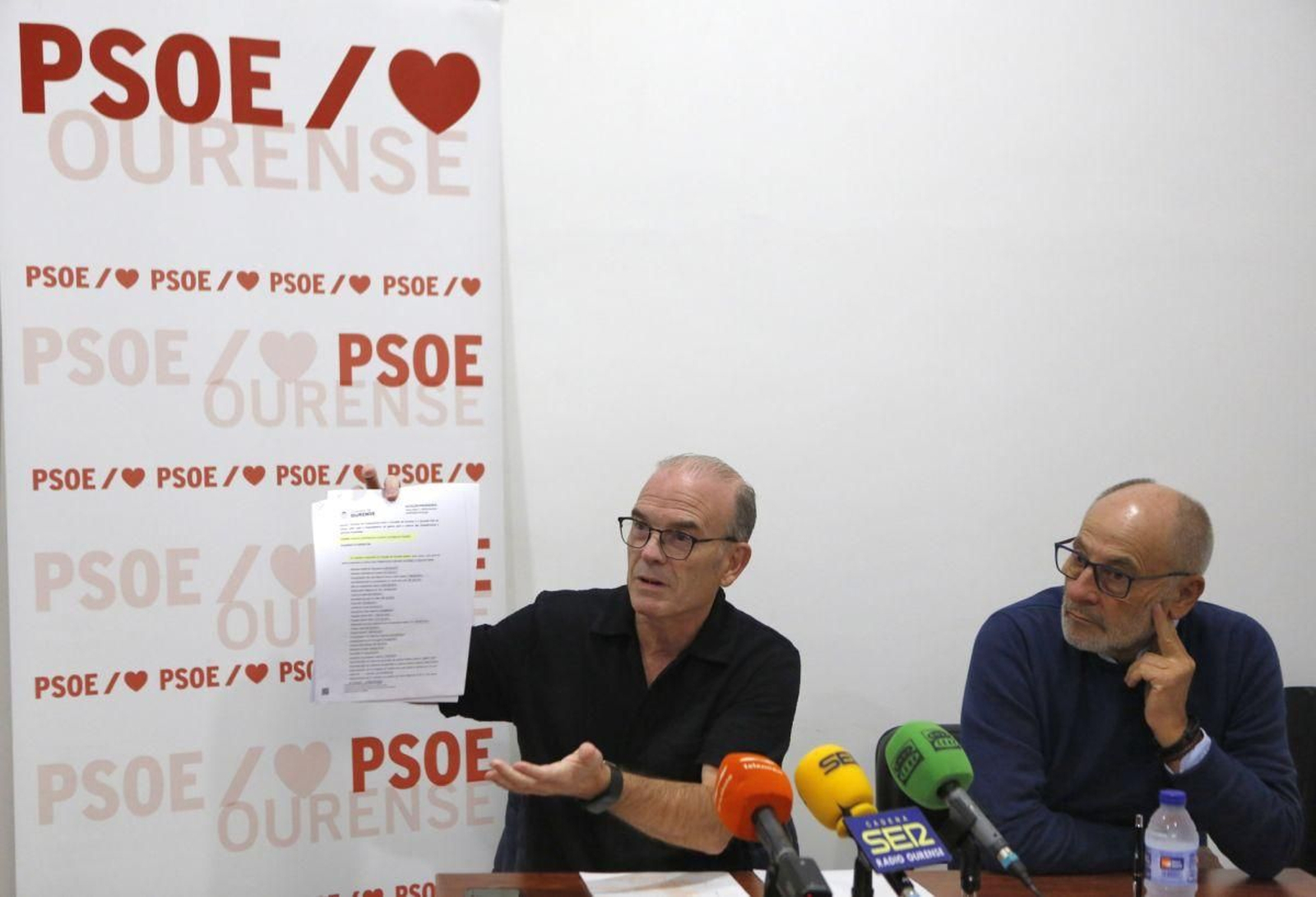 Barquero y Paco Rodríguez, ayer.