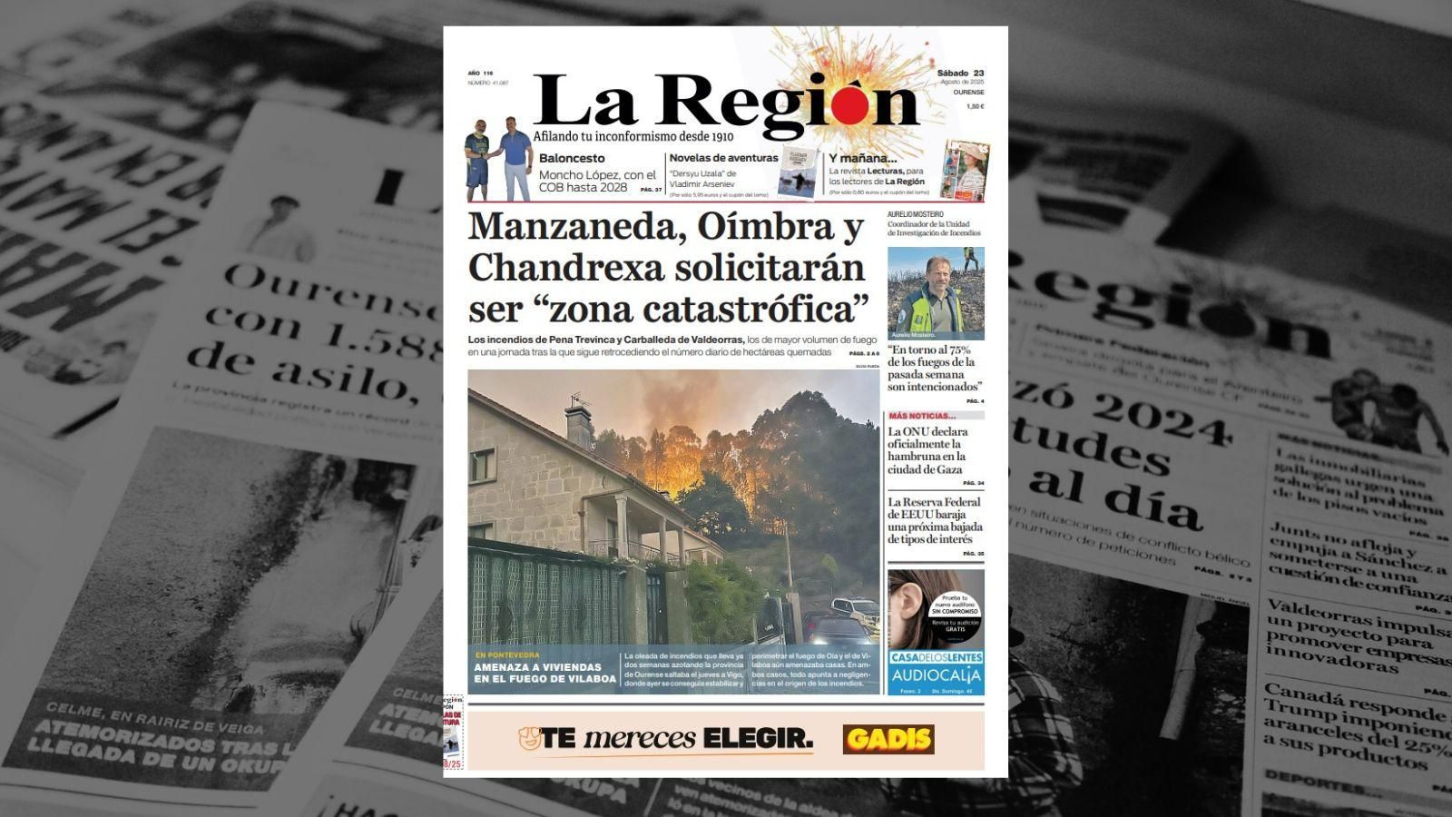 La portada del 23 de agosto