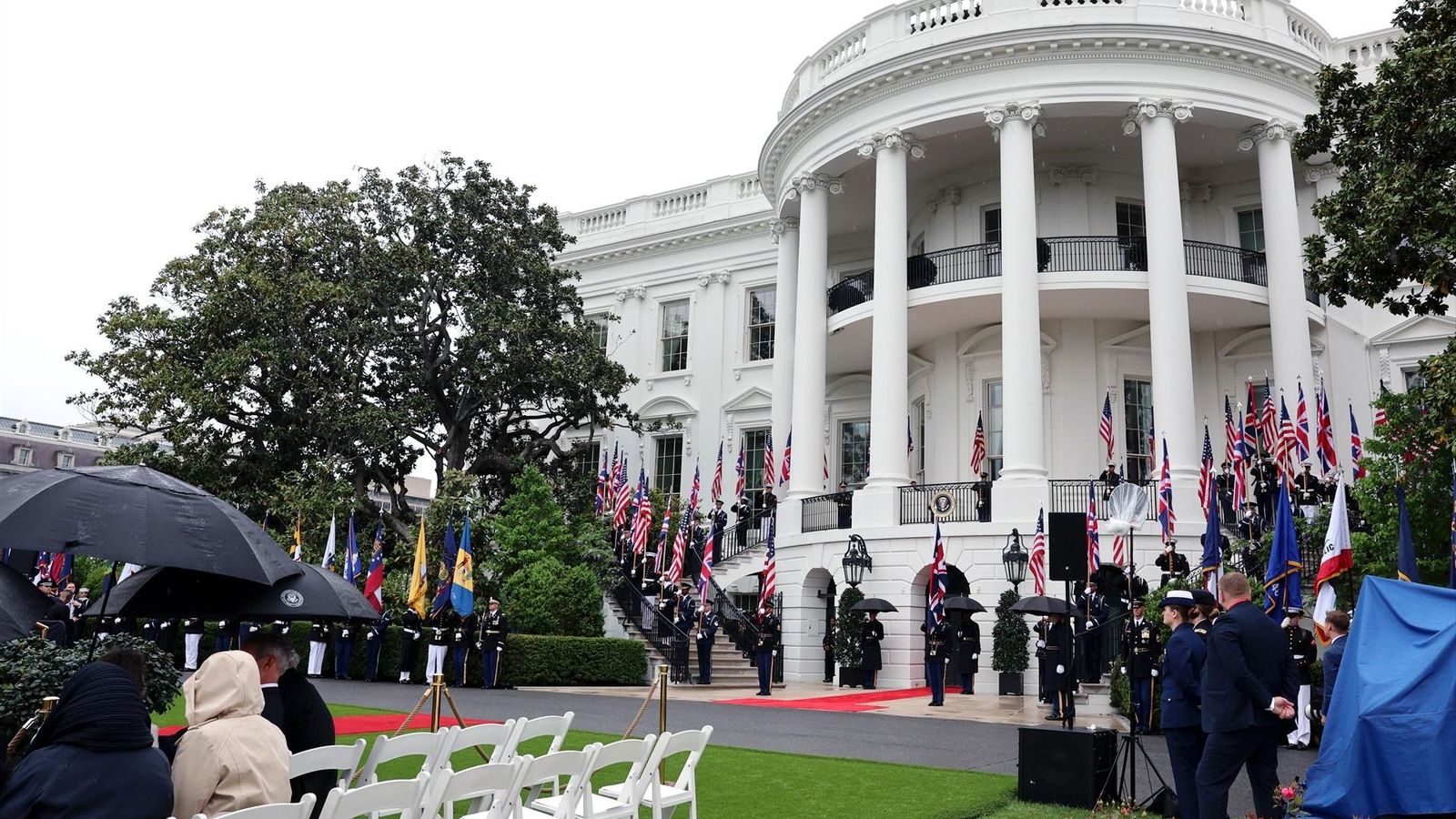 Los Trump con los reyes de Inglaterra en la Casa Blanca