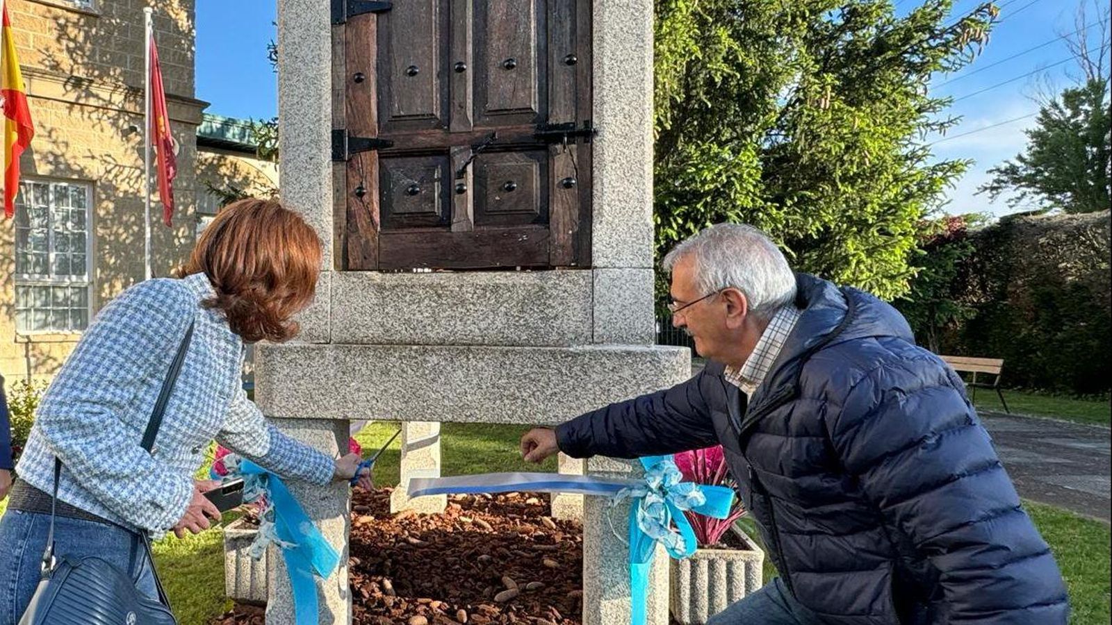 Un hórreo en la Casa de Galicia de León