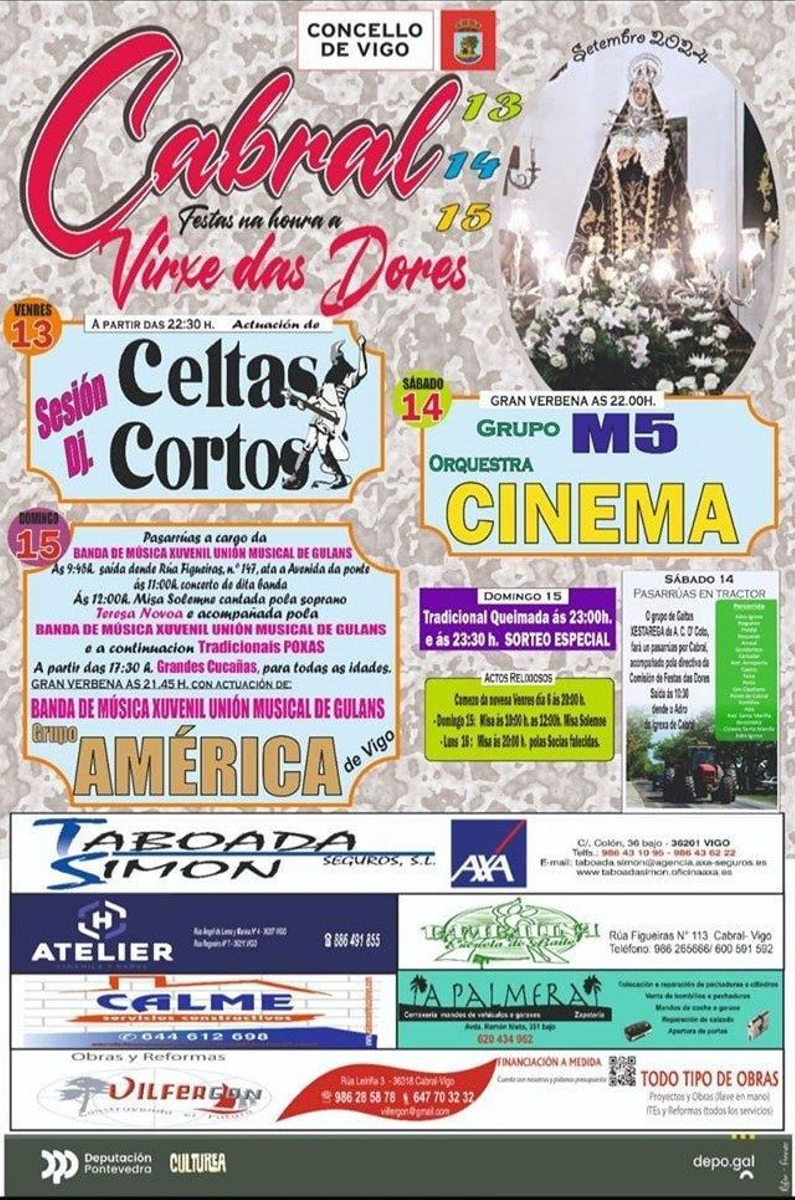 Cartel de la romería de Cabral 2024.