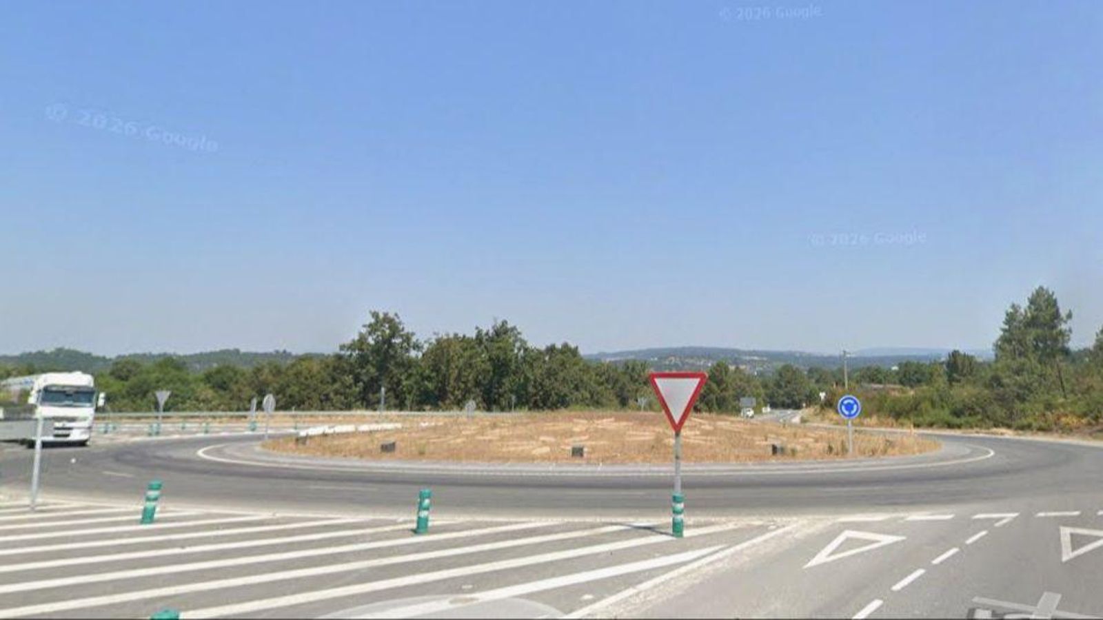 La glorieta en la que ocurrió el fatal accidente