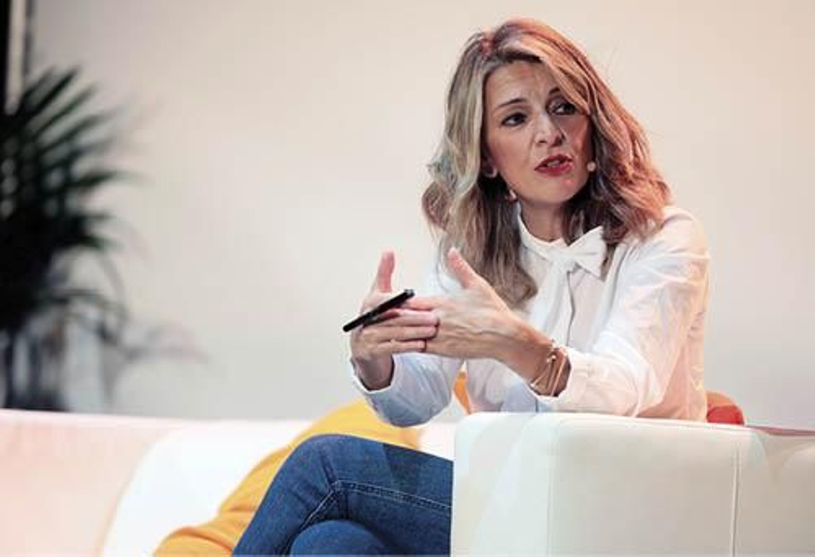 Yolanda Díaz, en el acto al que asistió en Valencia (EFE).