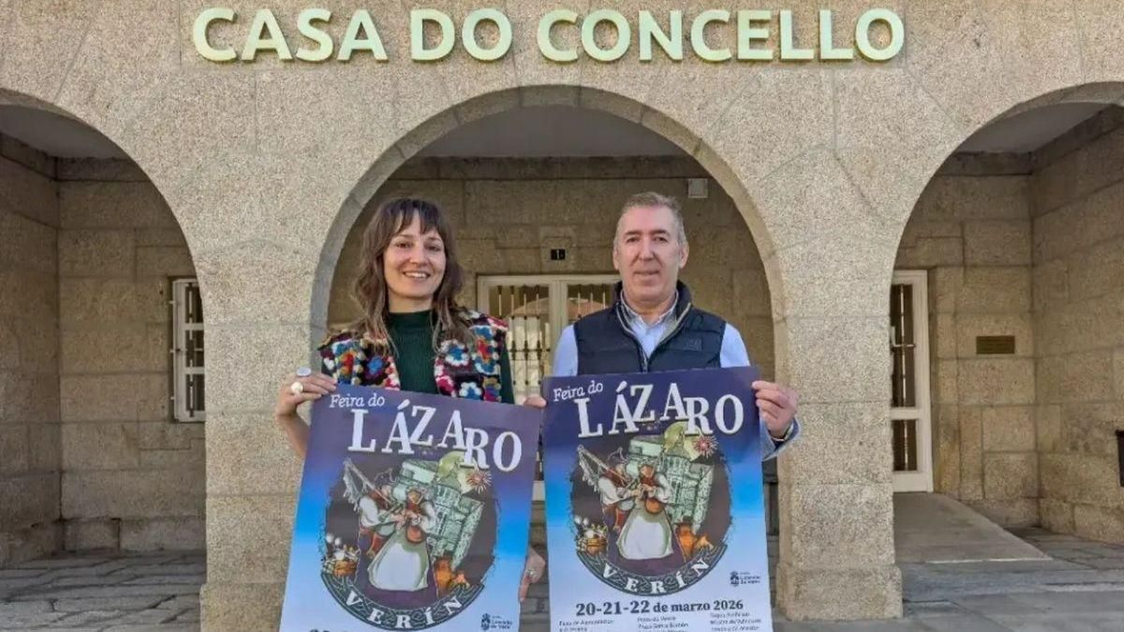 Samanta Barreira y Manuel Lorenzo, durante la presentación.