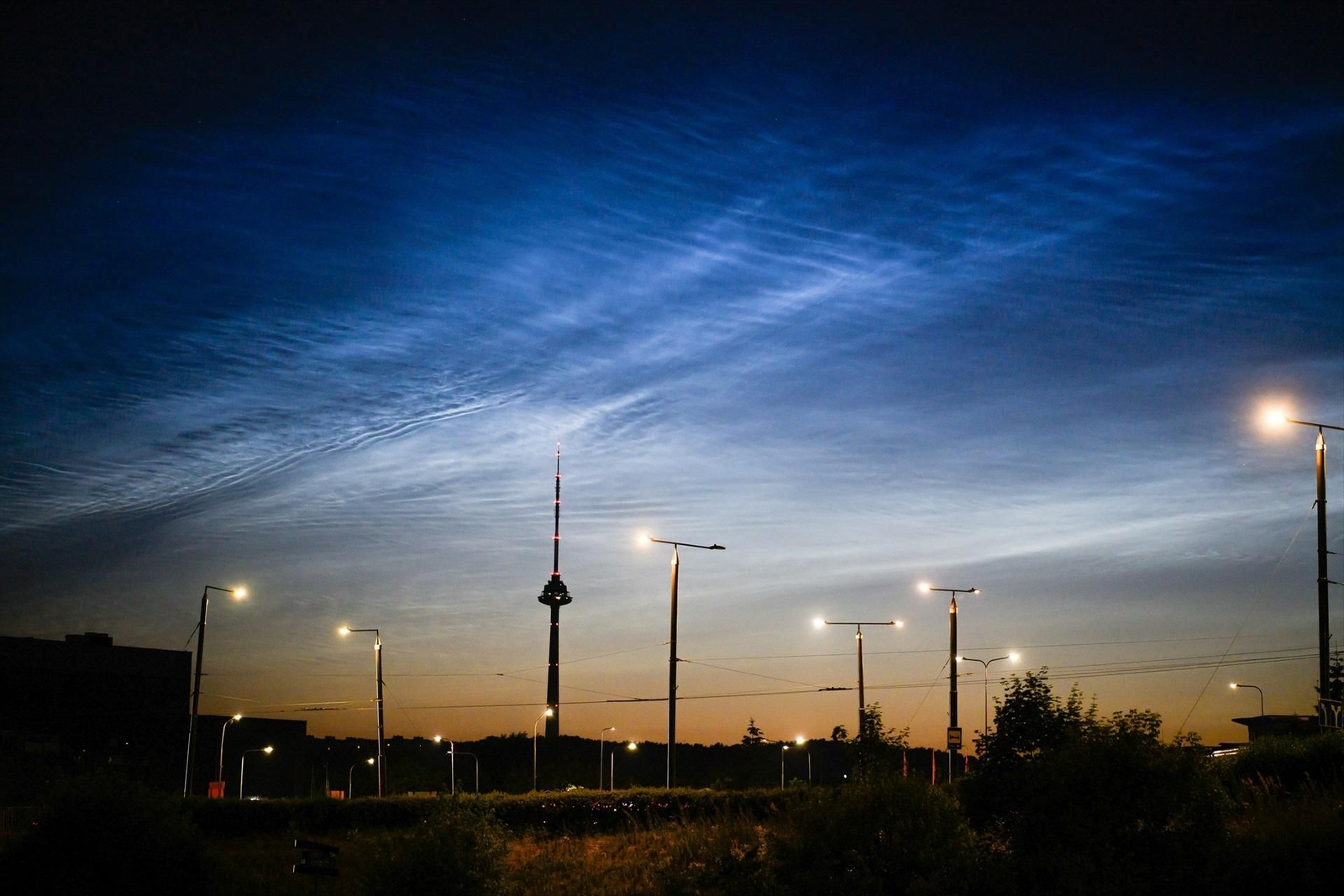 Cielo nocturno en Lituania