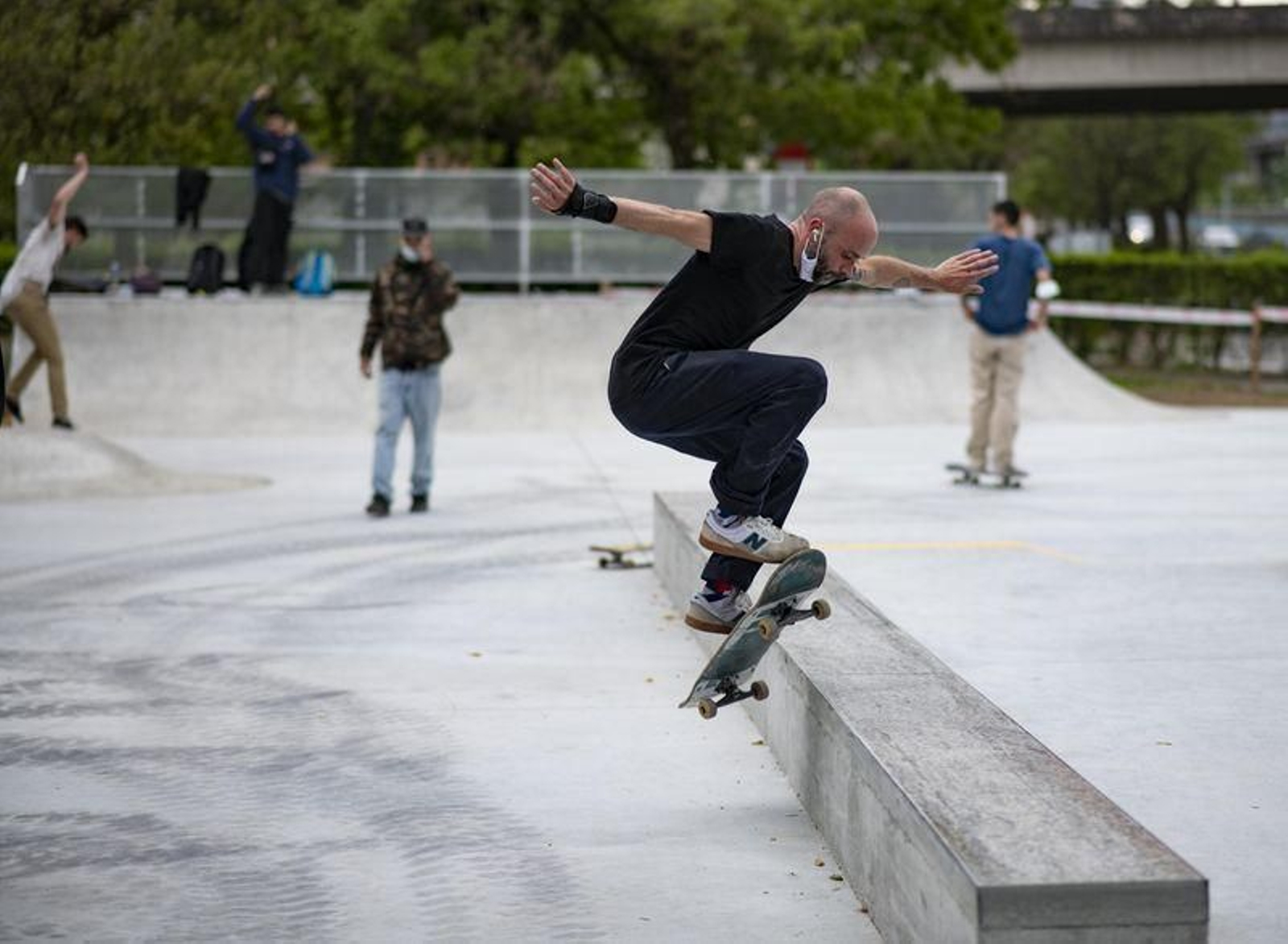 Ourense. 23/04/2021. Apertura ao público do Skatepark do Couto.
Foto: Xesús Fariñas