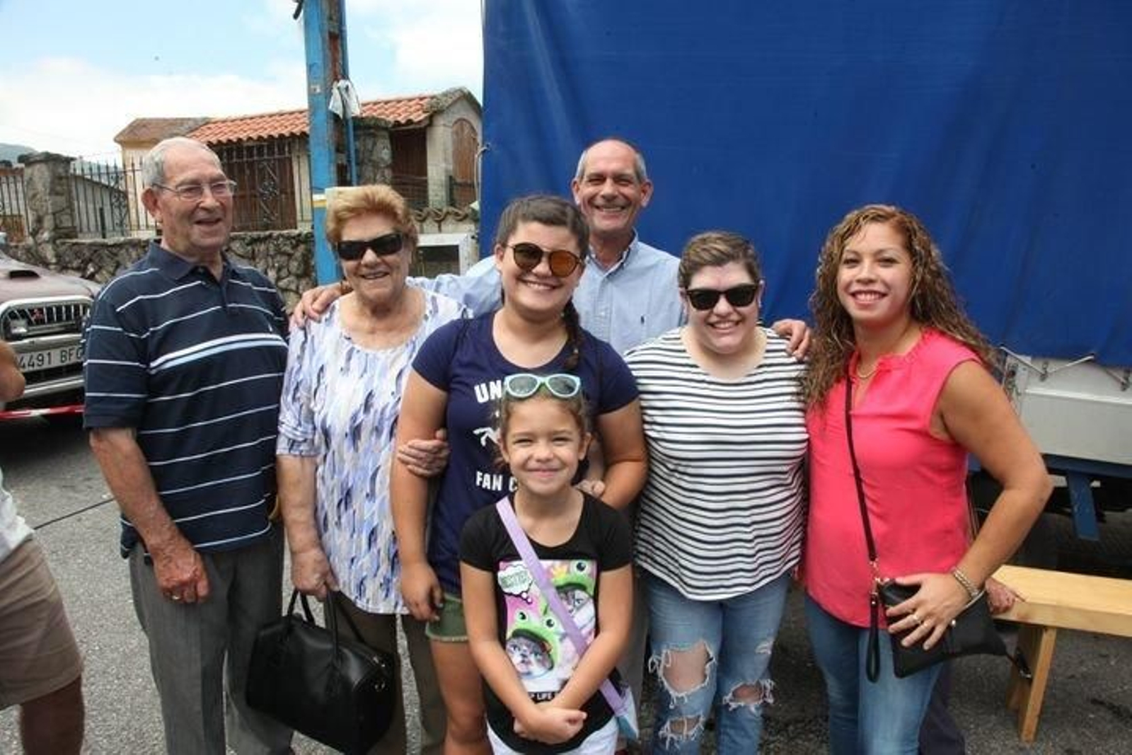Quintela de Leirado. 8-07-2017. Festa de Carne Cachena. José, Elviara, Miguel, Briana, Karina, Bárbara, Cristina.Paz