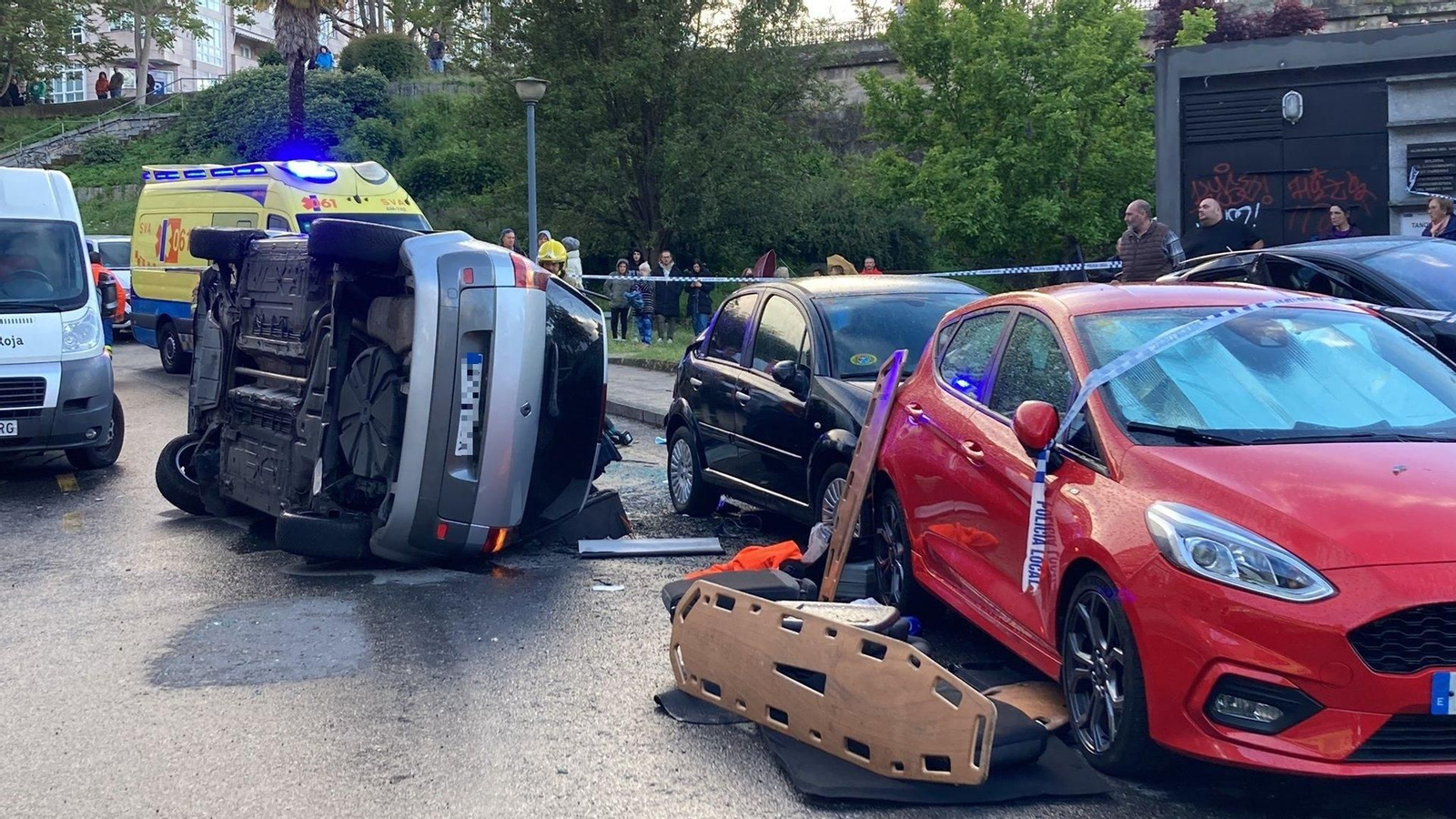 Accidente múltiple en Ourense