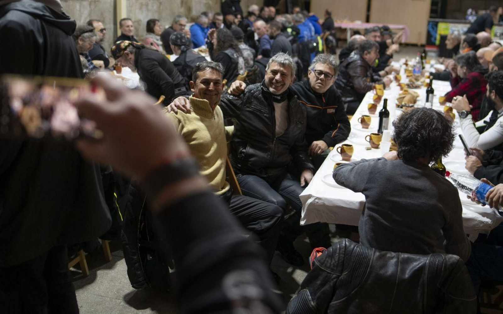 Antonio Puga, alcalde de Celanova, disfrutando de la comida de la III Xuntanza Moteira