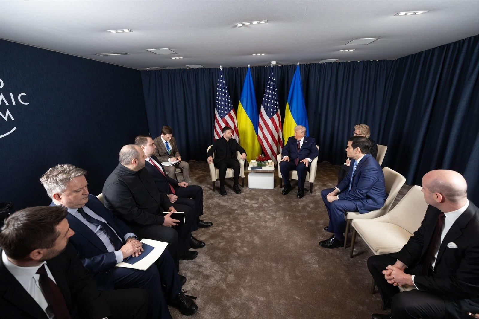 Reunión de Trump y Zelenski en Davos