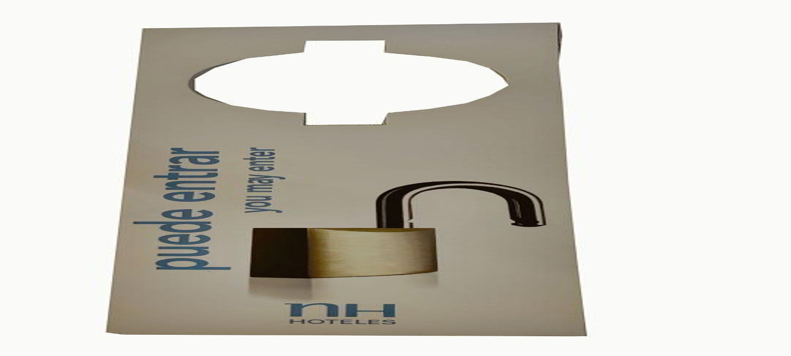 Al contrario de lo habitual aquí se pide que entren.