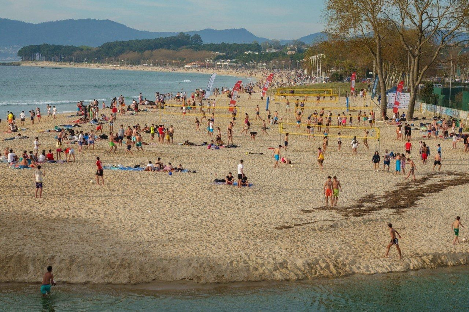 Una vista de Samil este fin de semana.