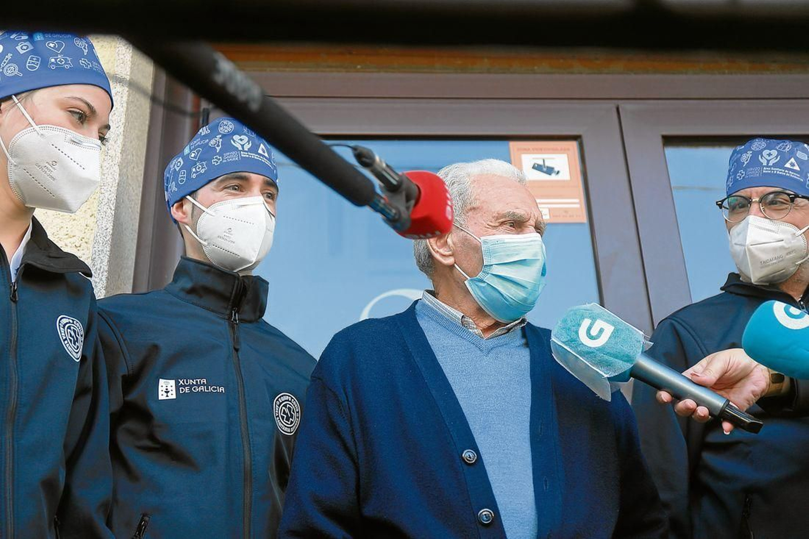 Inocencio Corbal fue el primer ourensano en recibir la vacuna, el pasado 29 de diciembre. (Foto: José Paz)