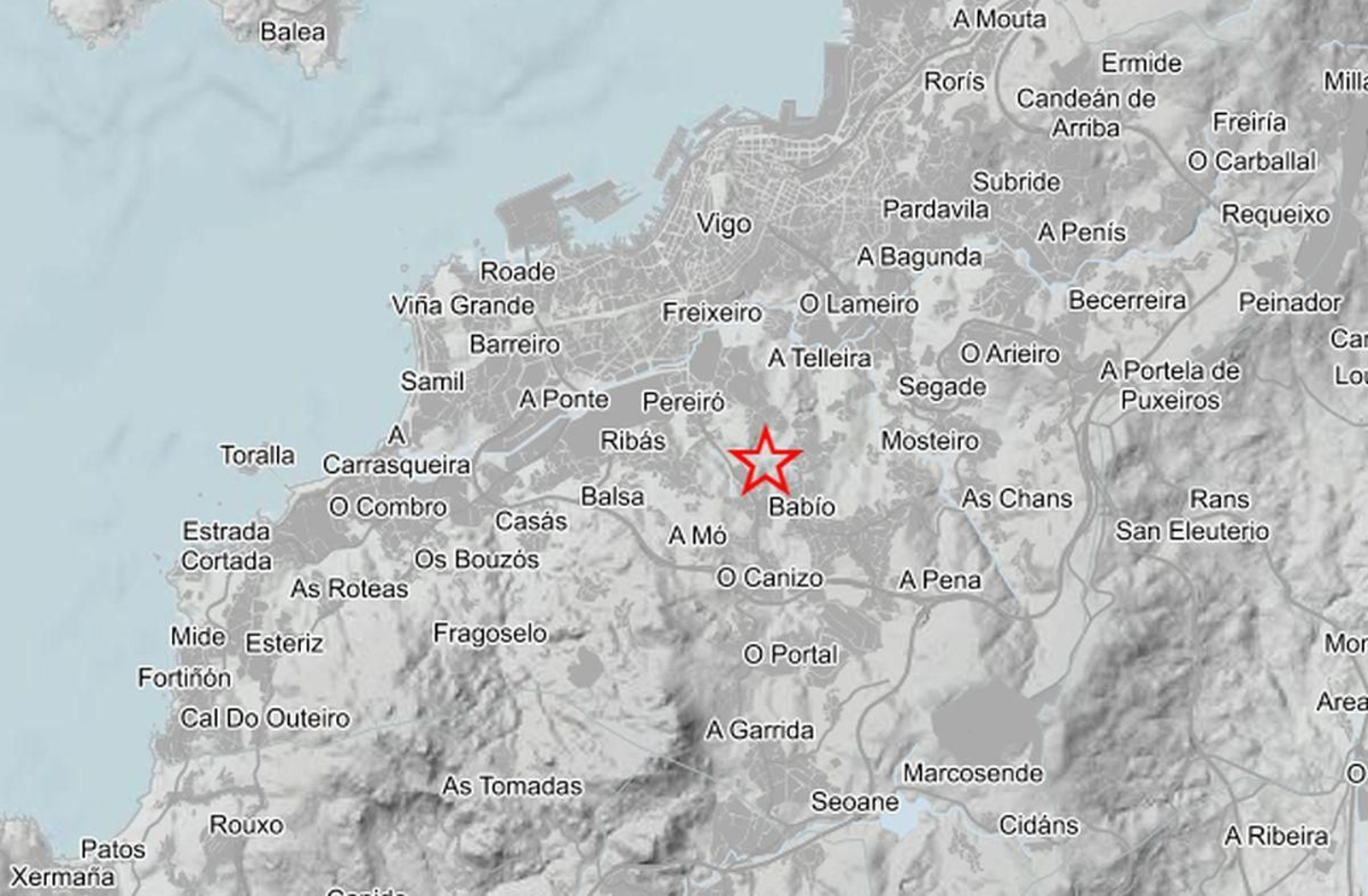 En agosto de este año el IGN registró un movimiento sísmico de carácter muy leve a la altura de Beade.