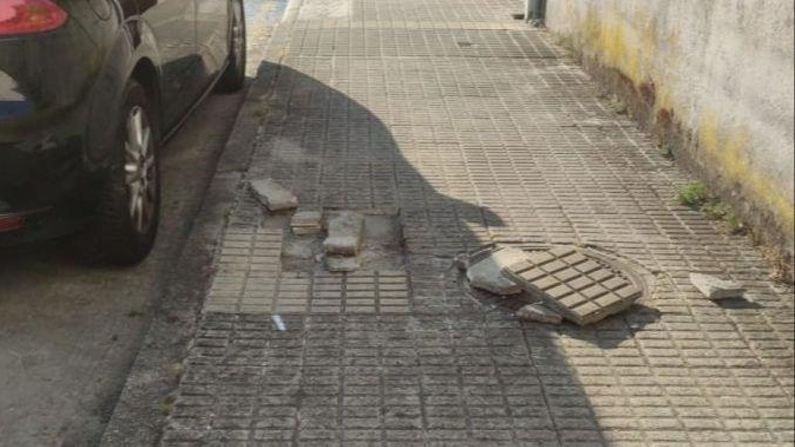 Aceras sin arreglo.