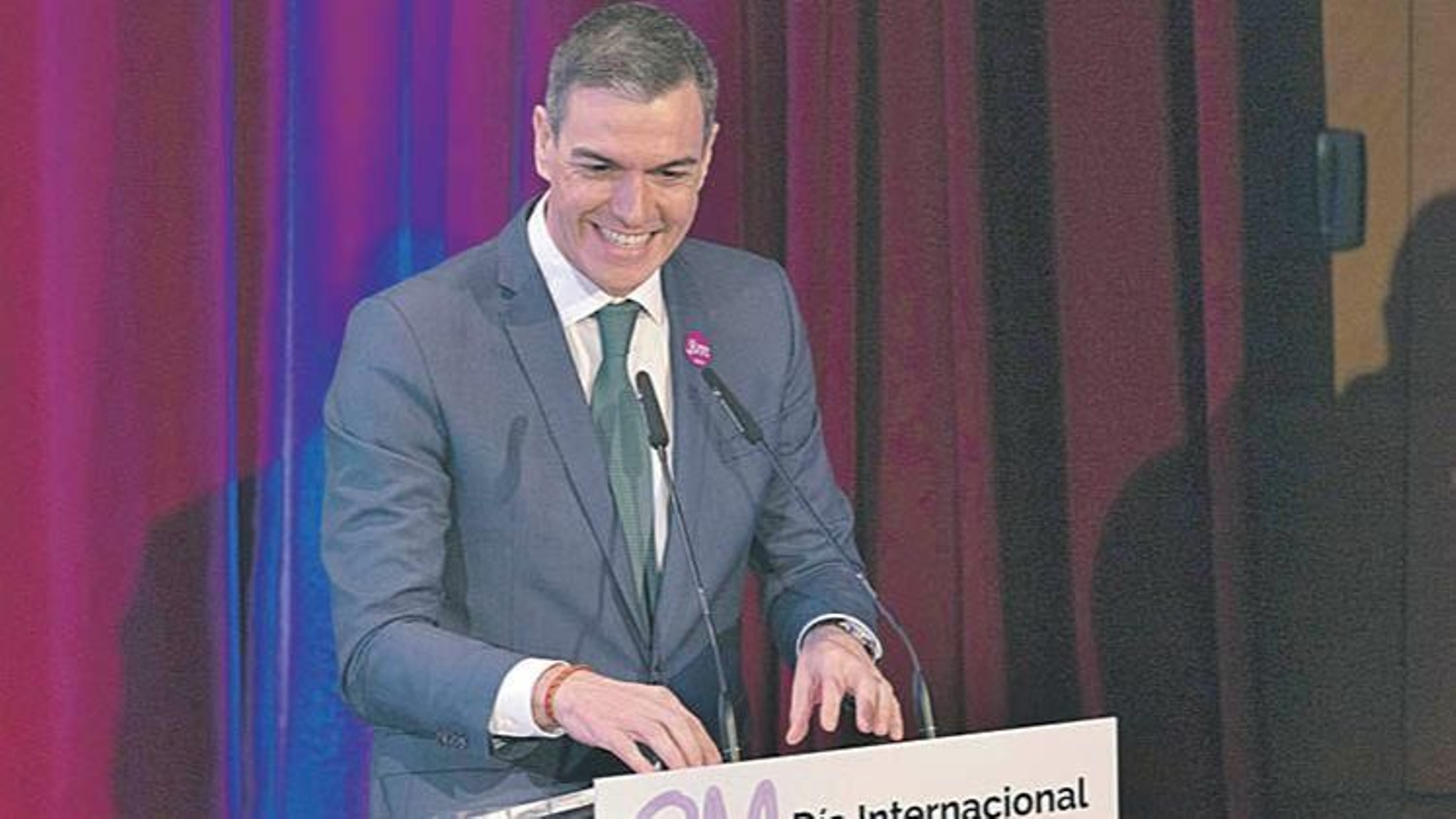 Pedro Sánchez, en un acto con motivo del Día Internacional de la Mujer.