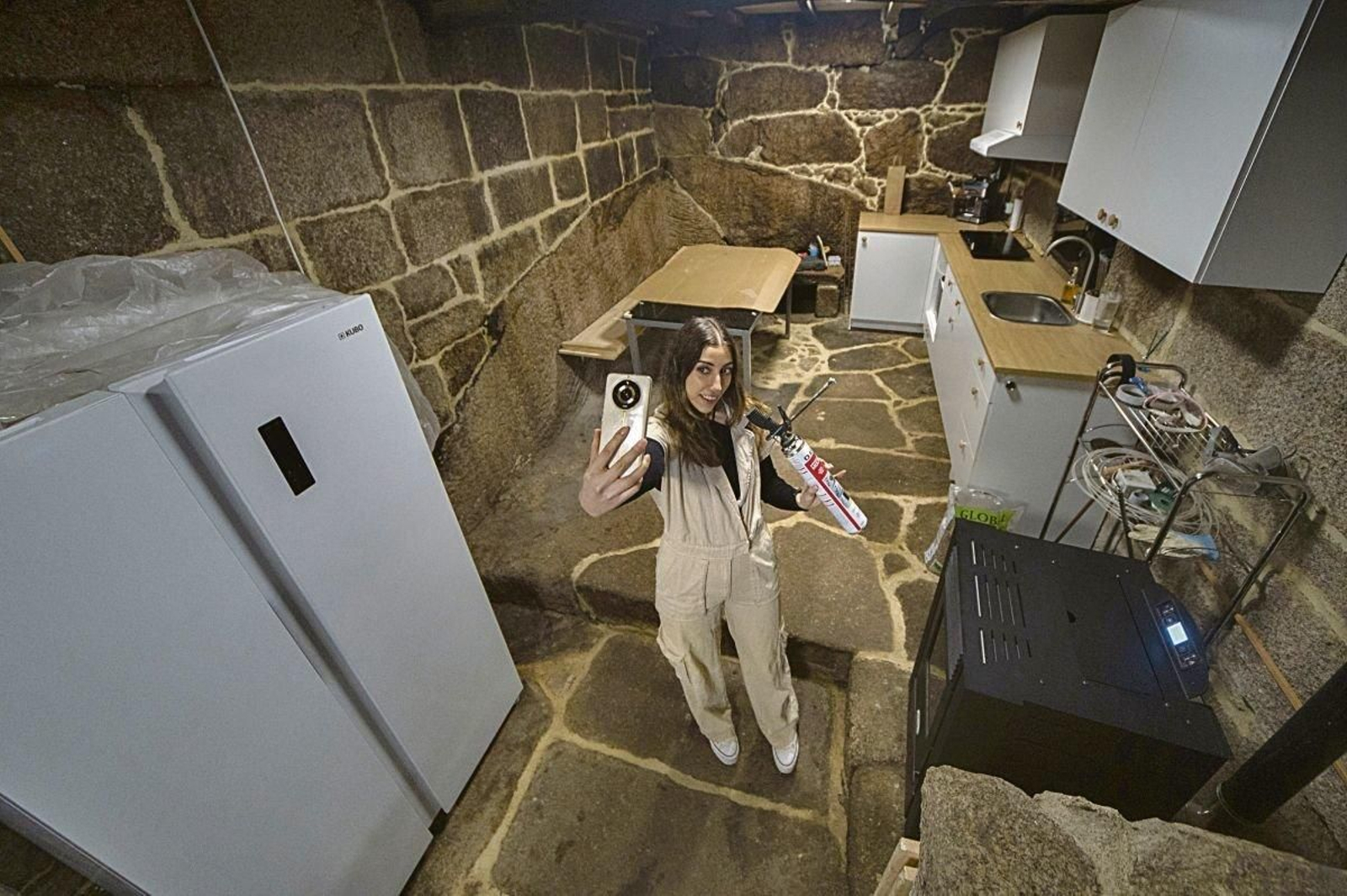 Rocío Meiriño, en la cocina.