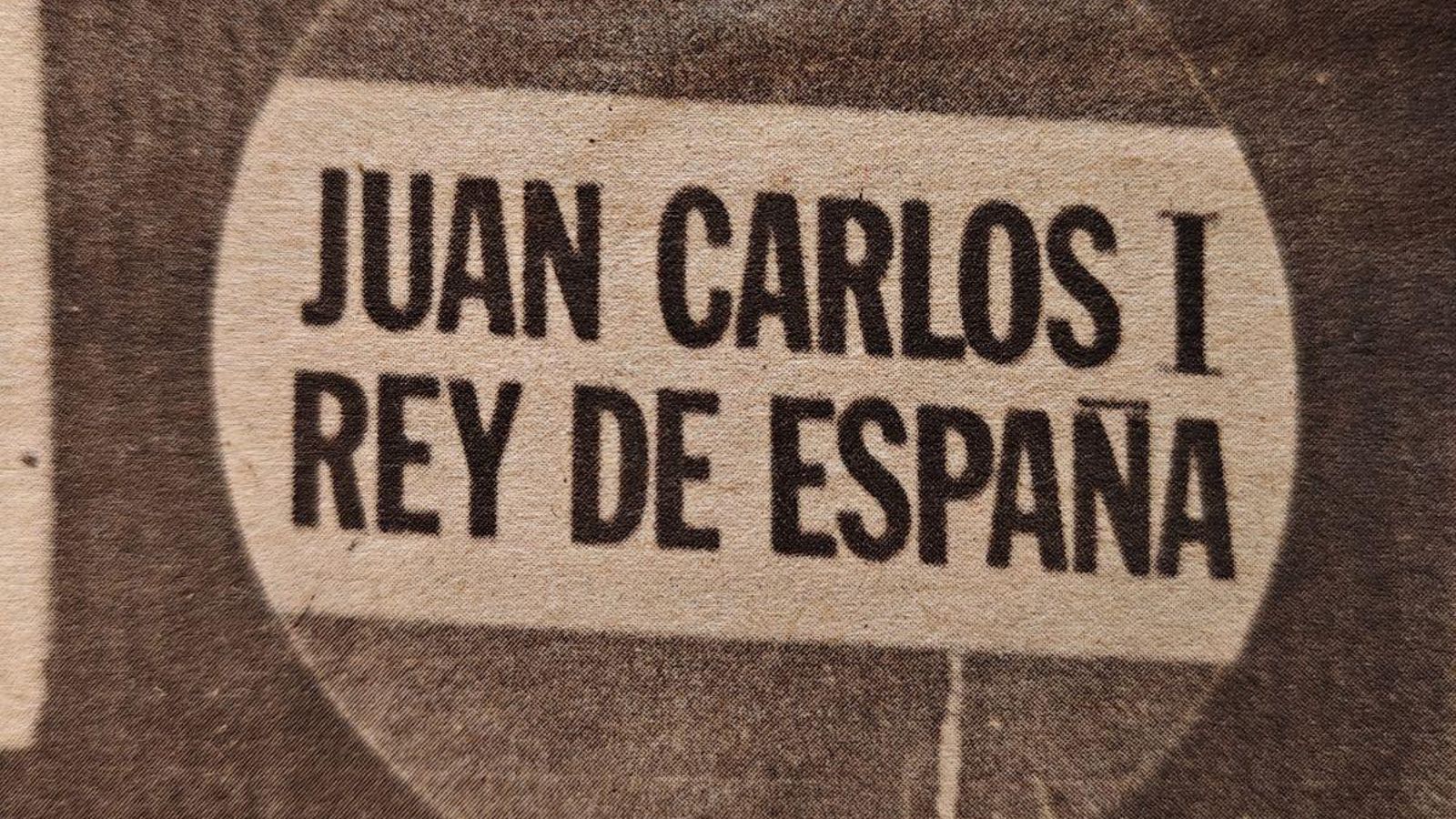 Pegatina distribuida en Orense para “celebrar” al rey Juan Carlos.