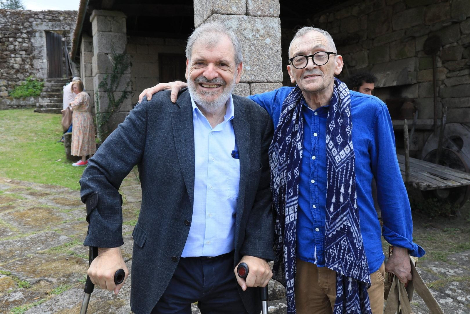 El escritor Benito Iglesias y el periodista Jaime Noguerol.