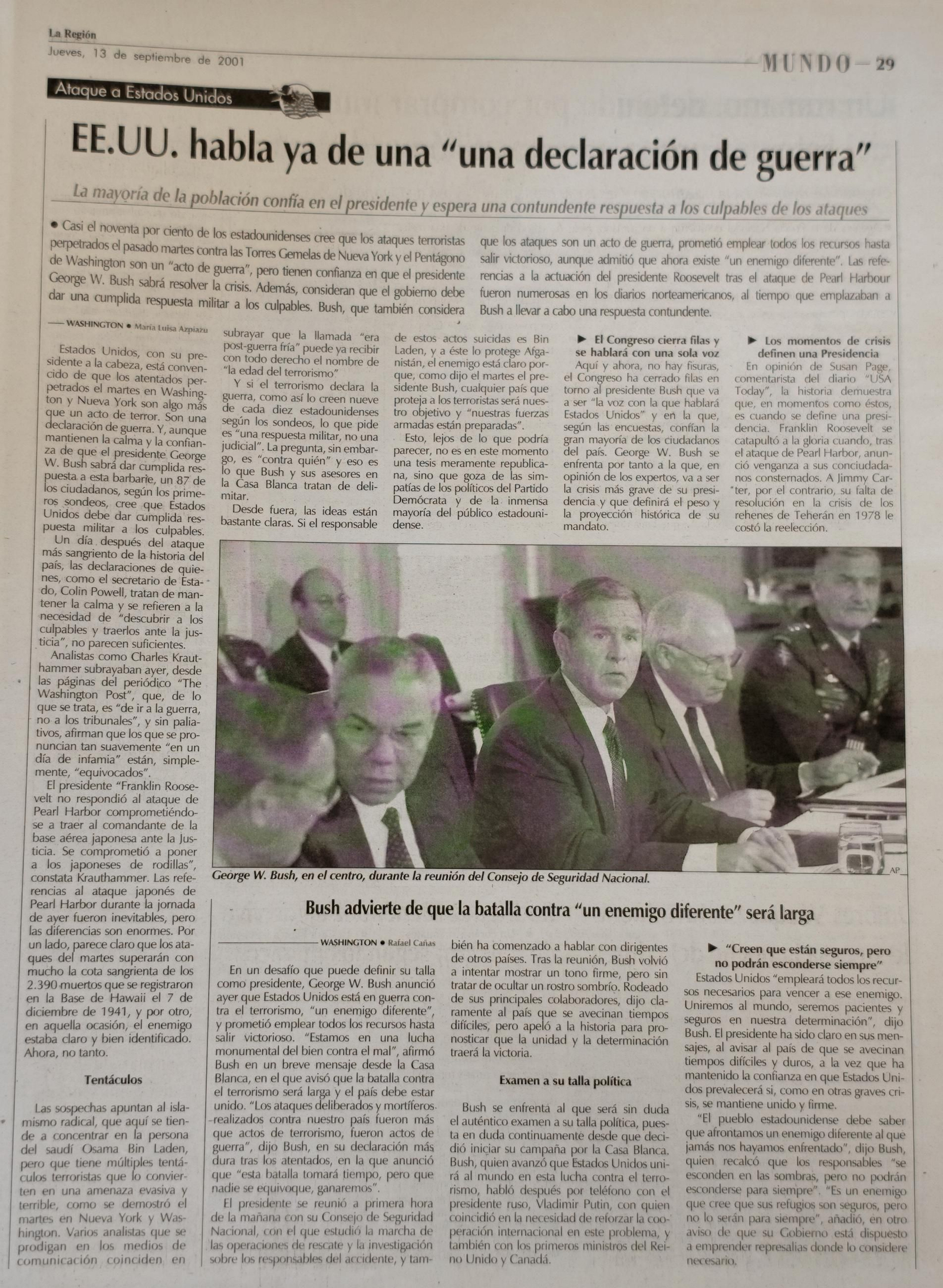 13 de septiembre 2001.