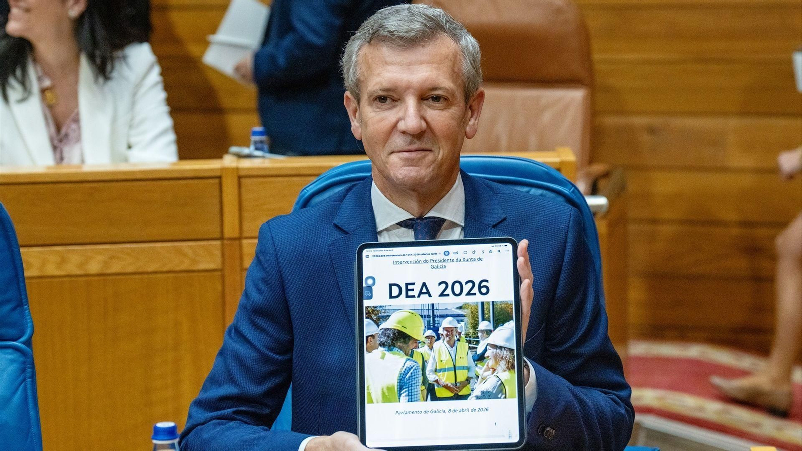El presidente de la Xunta de Galicia, Alfonso Rueda, durante el Debate sobre el Estado de la Autonomía.