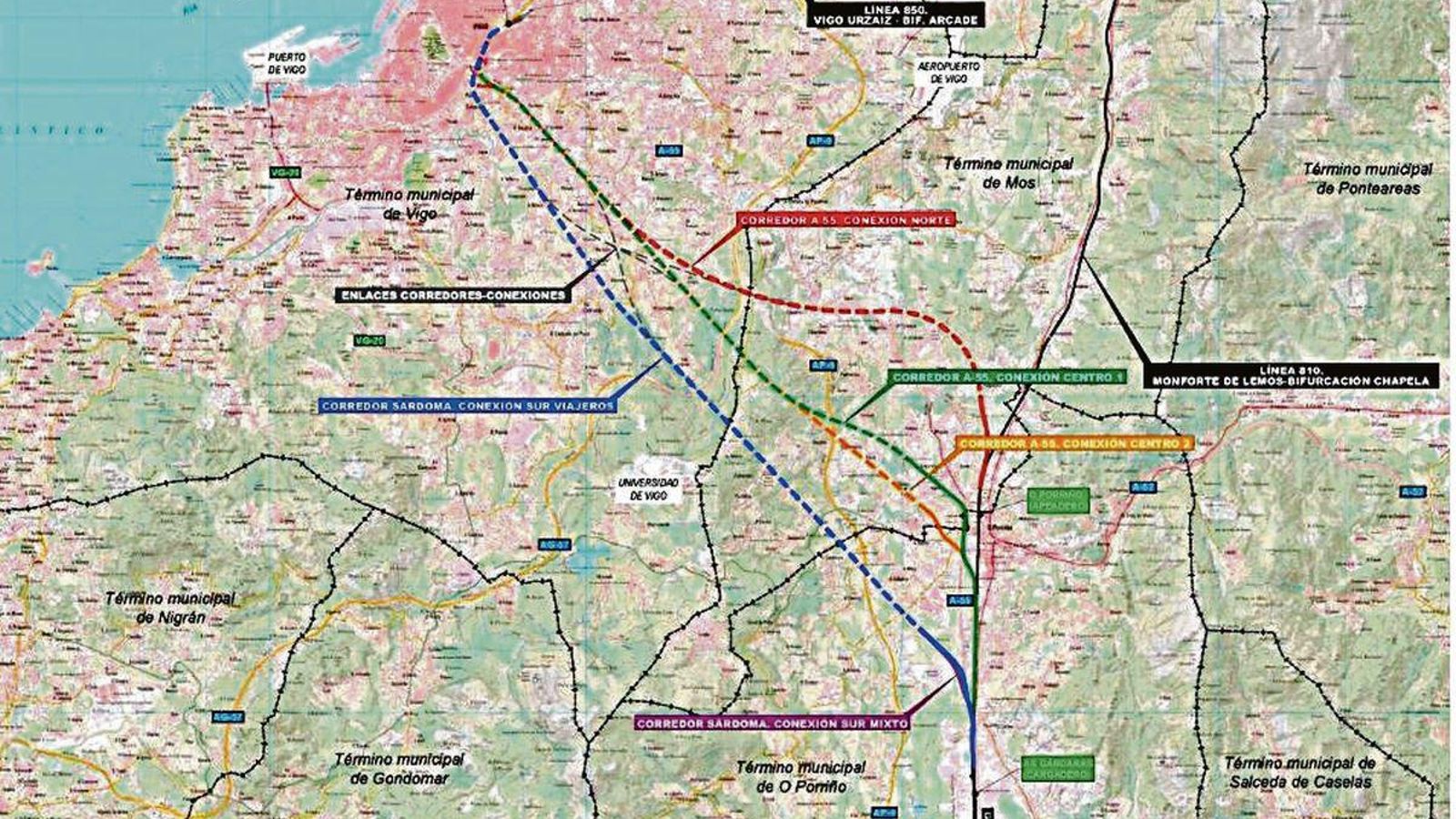 La salida sur, con el trazado sometido a estudio.