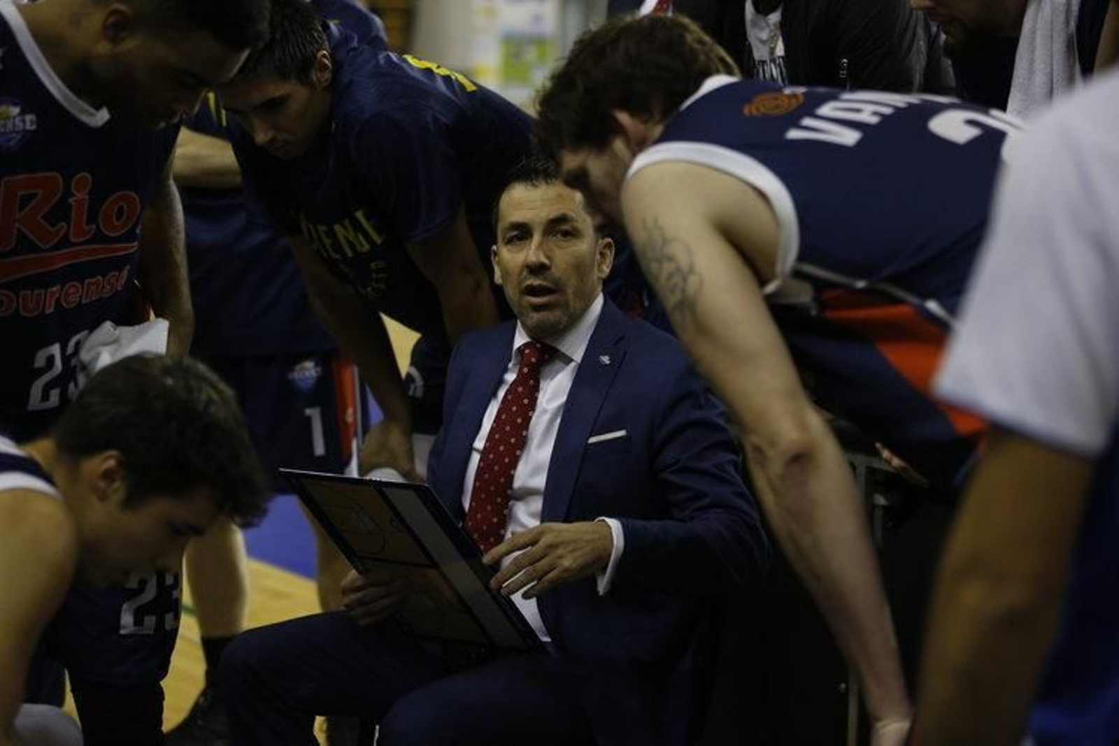 Gonzalo García de Vitoria, durante el último partido del COB.