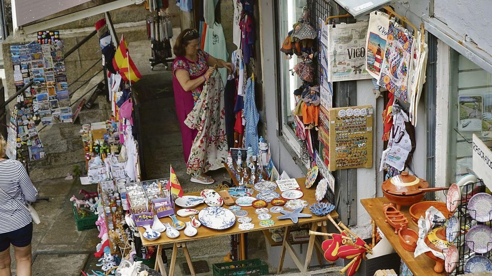 El Mercado de A Pedra, ligado a su comercio popular especialmente entre quienes visitan la ciudad