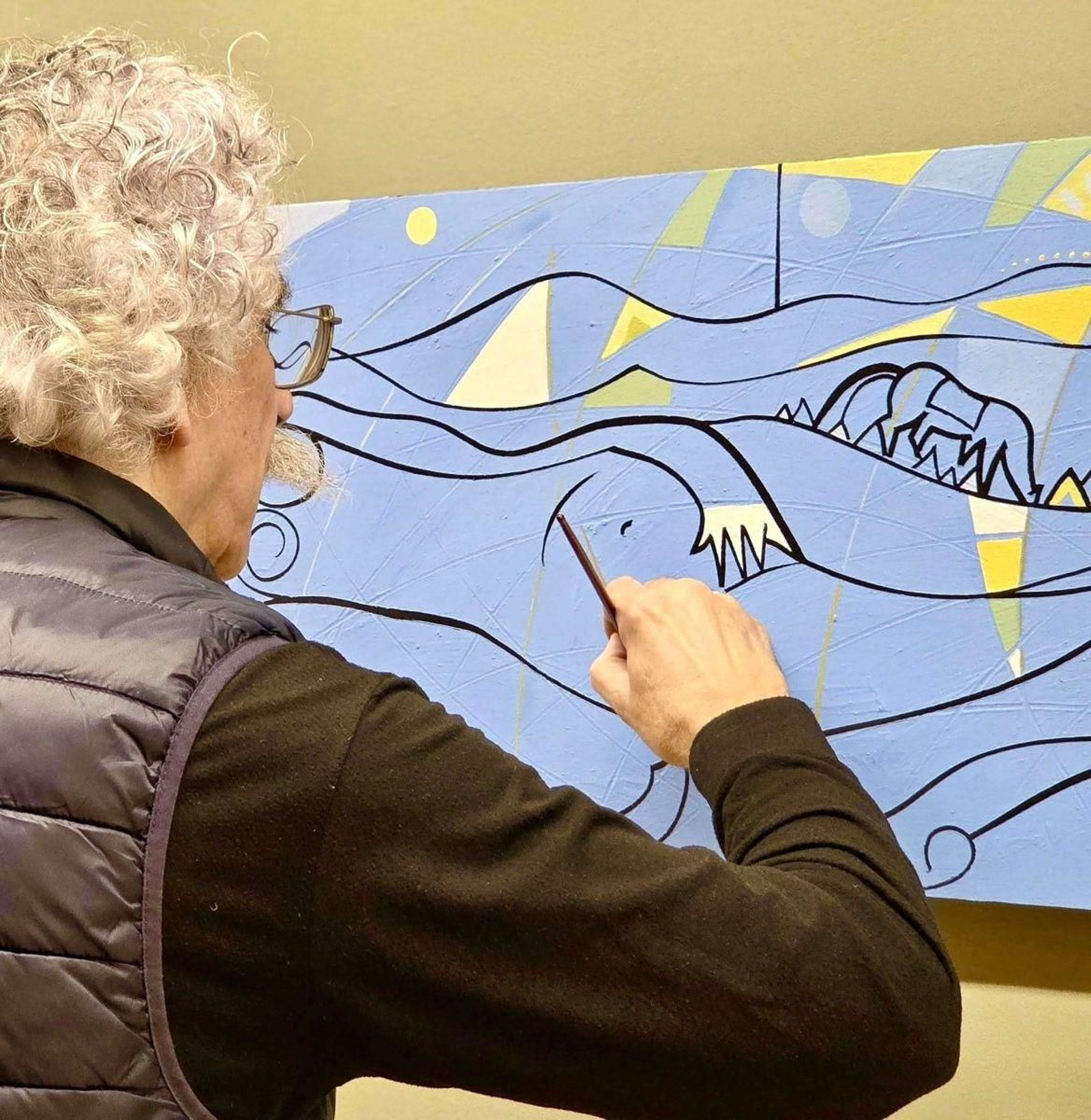 Repasando un desnudo.