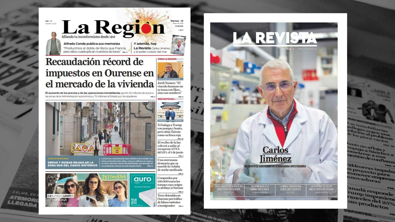 Los titulares de La Región de este viernes, 15 de mayo