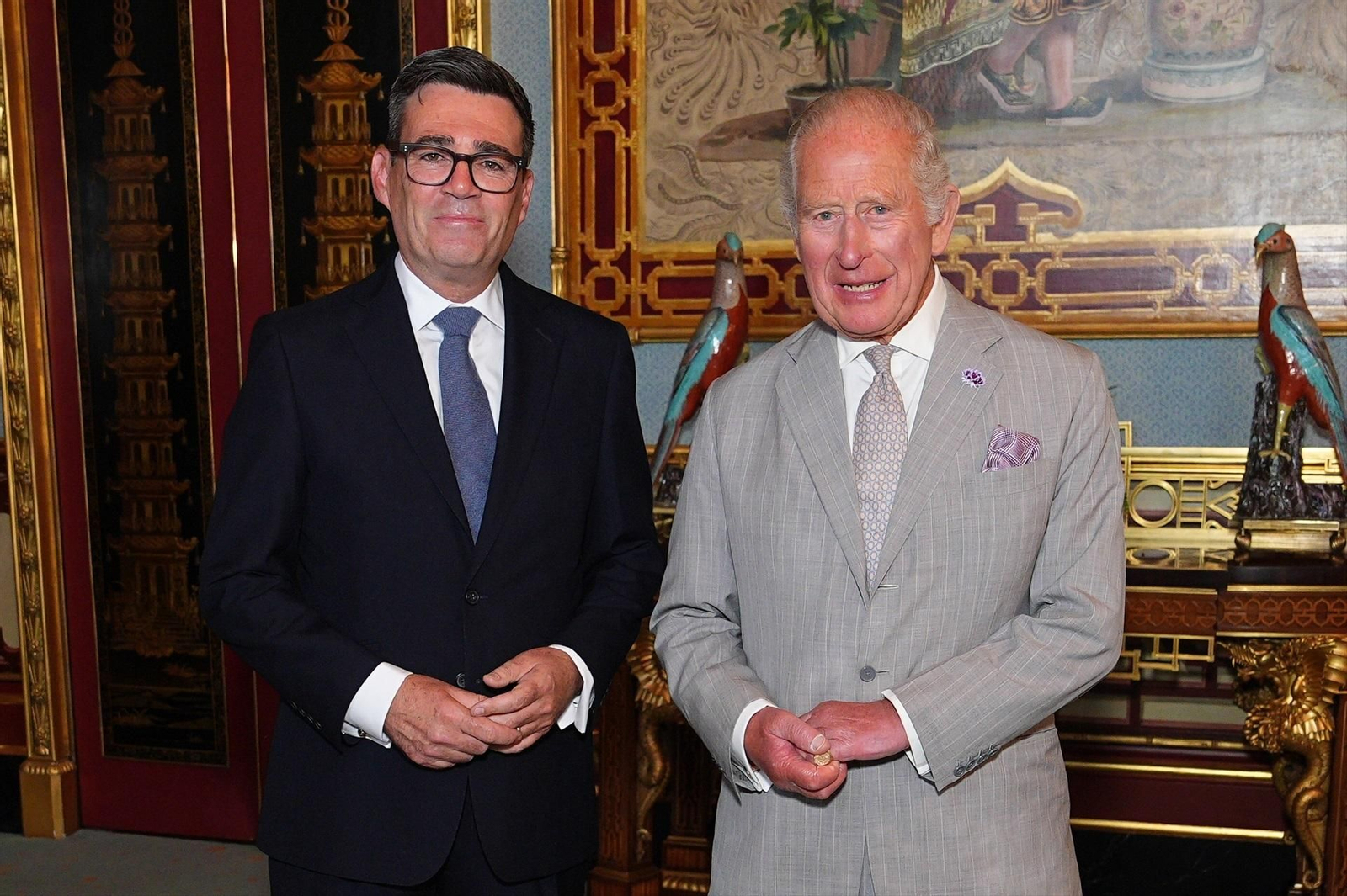 El rey Carlos III recibe a Andy Burnham, nuevo primer ministro de Reino Unido