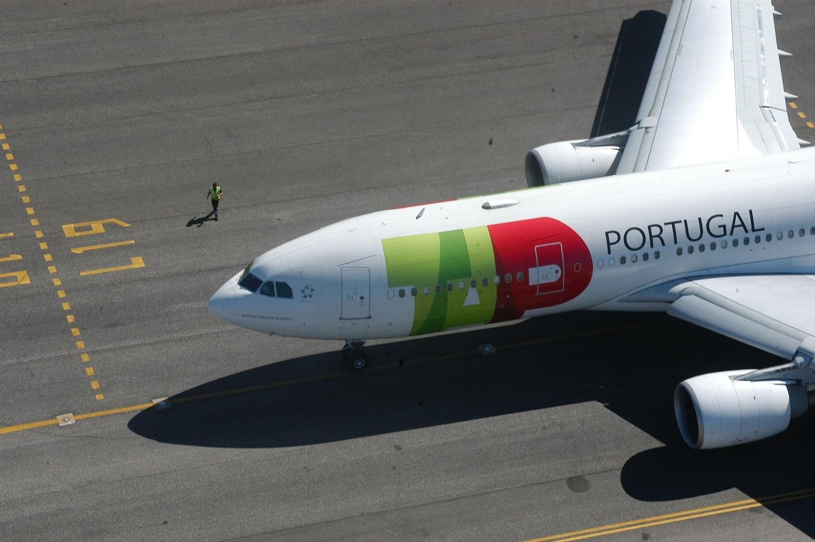 Avión de TAP, la aerolínea de bandera de Portugal