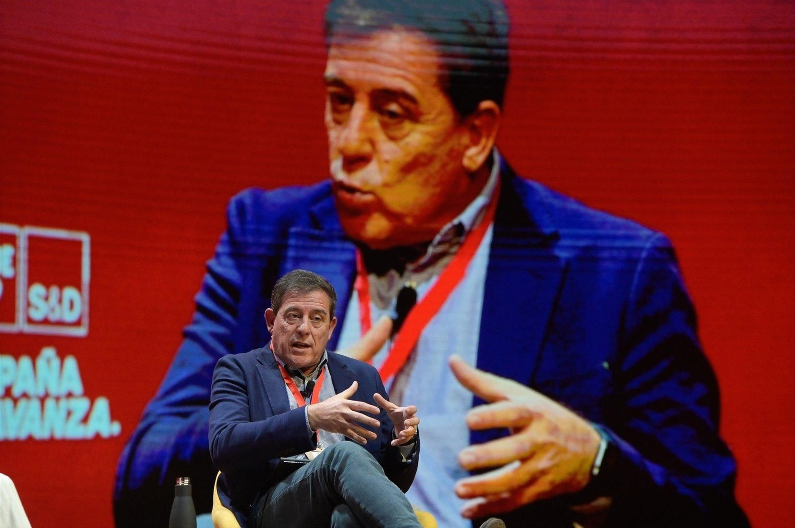 El candidato del PSdeG a presidir la Xunta de Galicia, José Ramón Gómez Besteiro, durante la convención política del PSOE. // EP