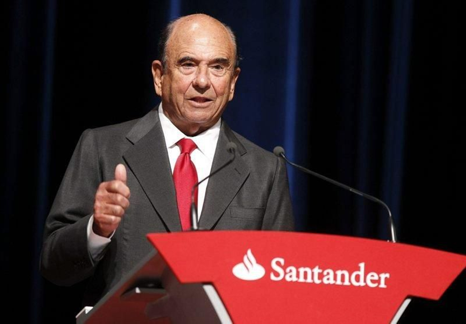 El fallecido Emilio Botín, durante una junta de accionistas del Grupo Santander