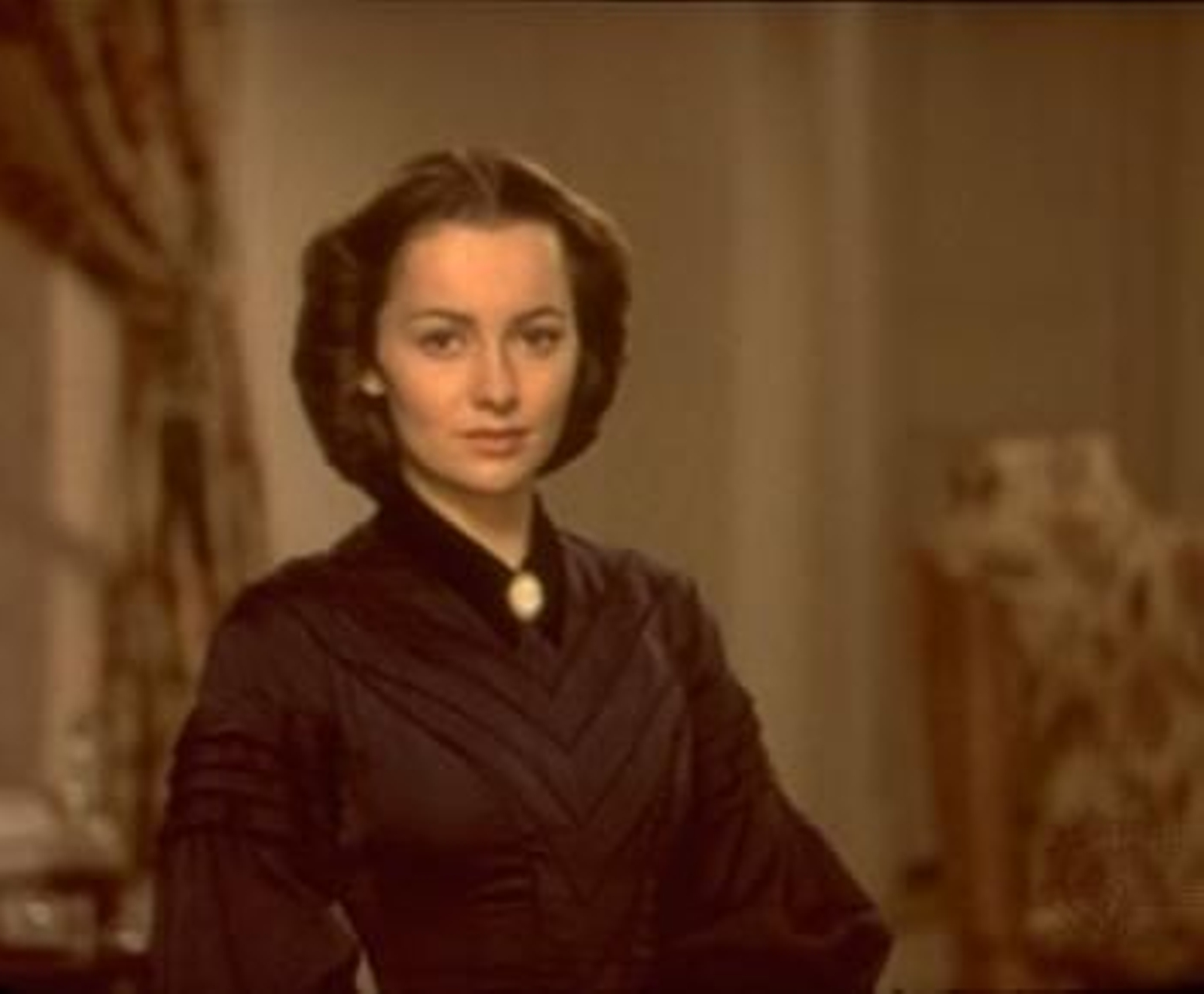 Olivia de Havilland, en una escena de 'Lo que el viento se llevó'.