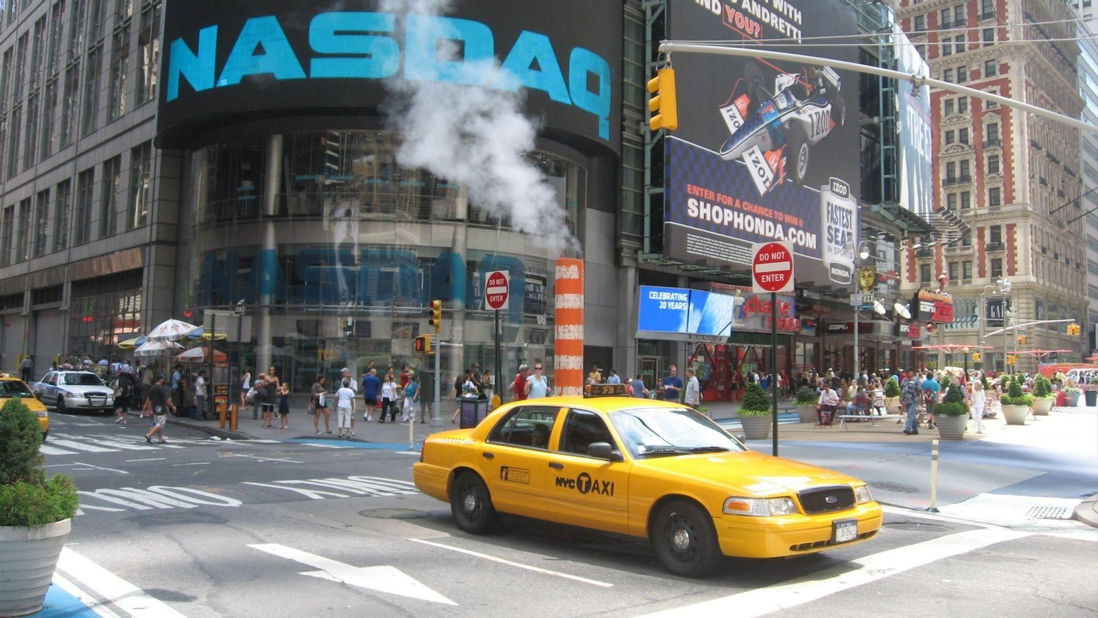 Cartel del Nasdaq en Times Square, Nueva York