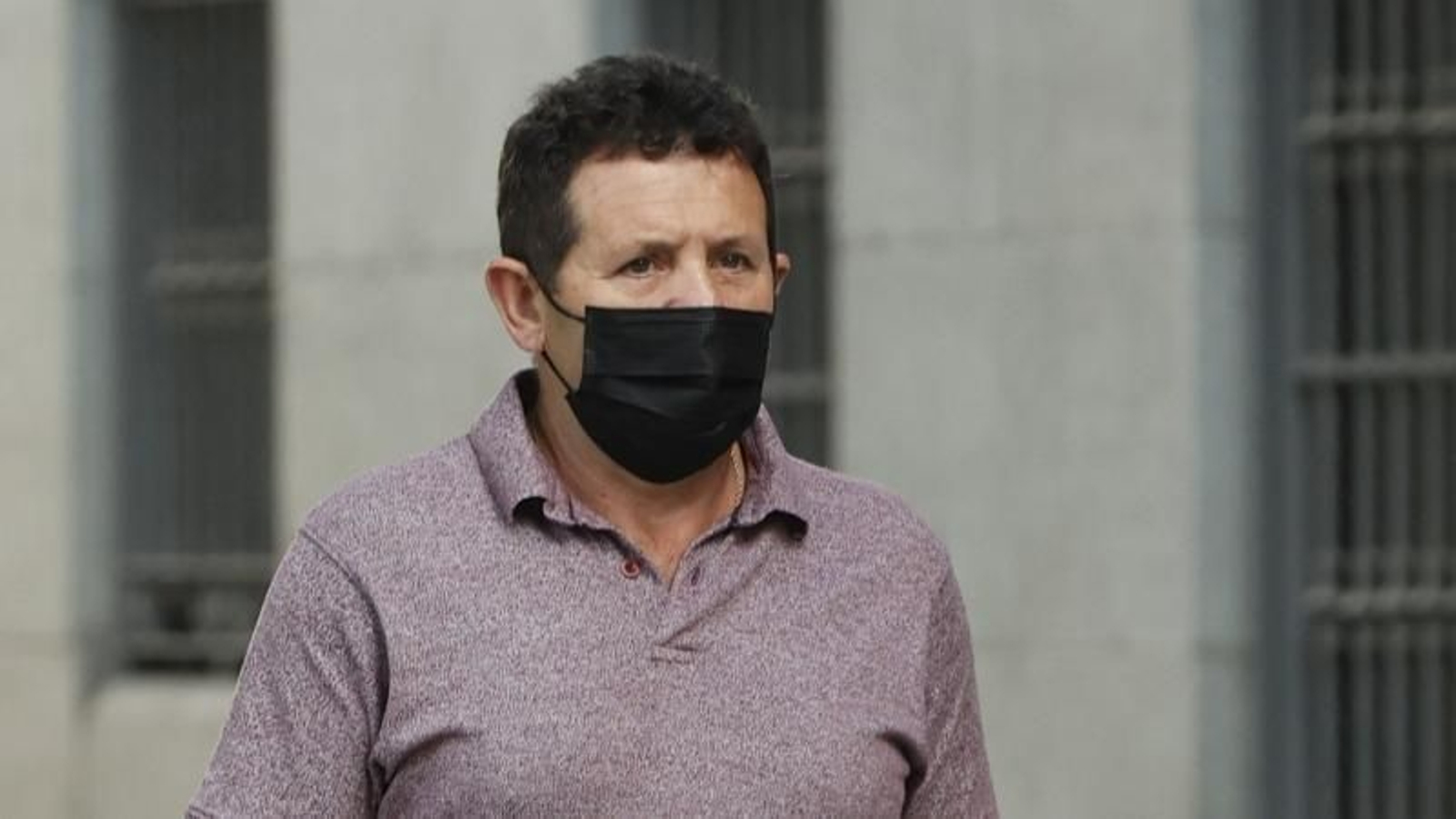 El capitán Juan Padín, a su entrada en la Audiencia Nacional.