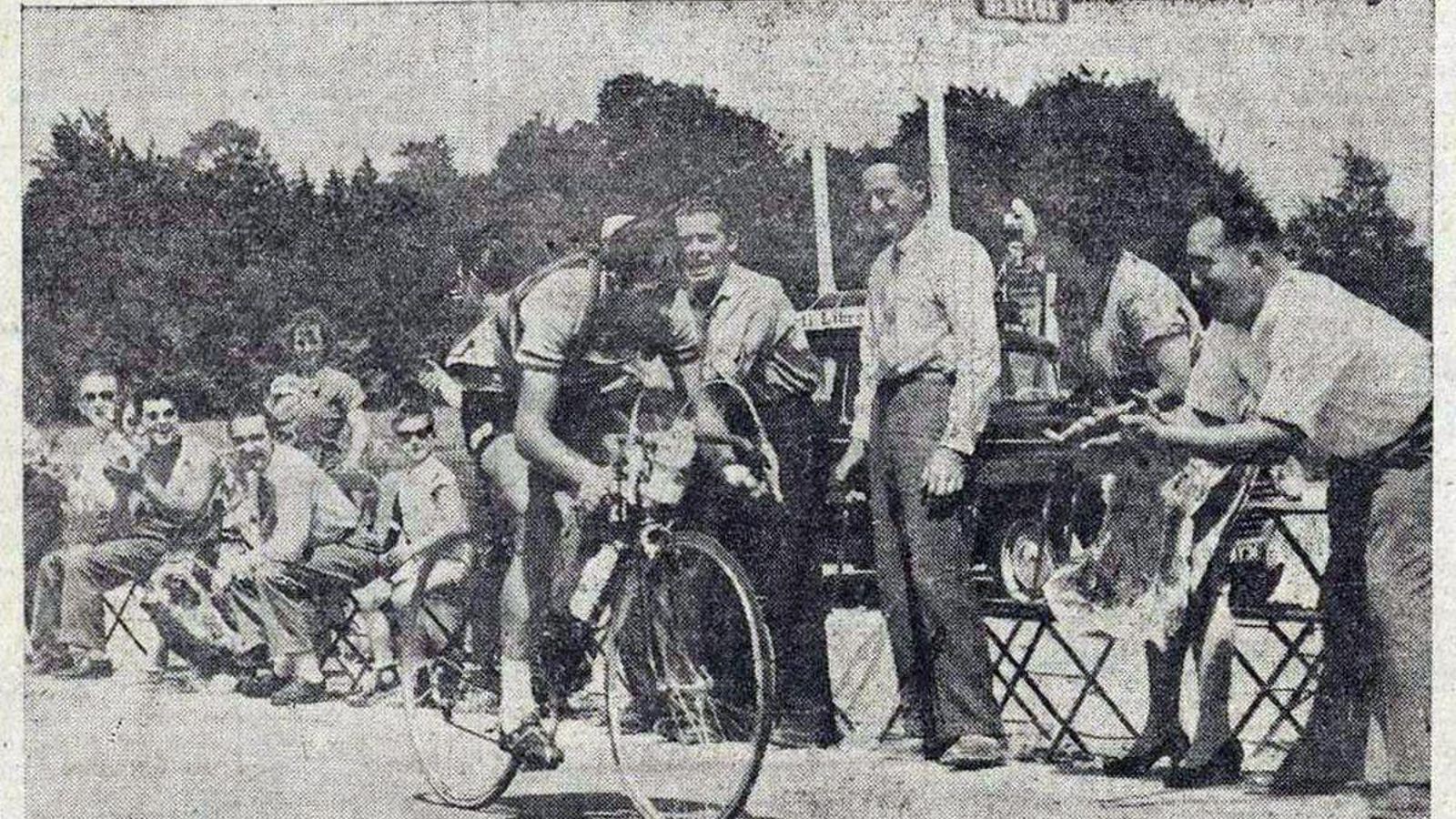 Alomar durante a fuxida de Metz, na que percorreu 150 Km en solitario.