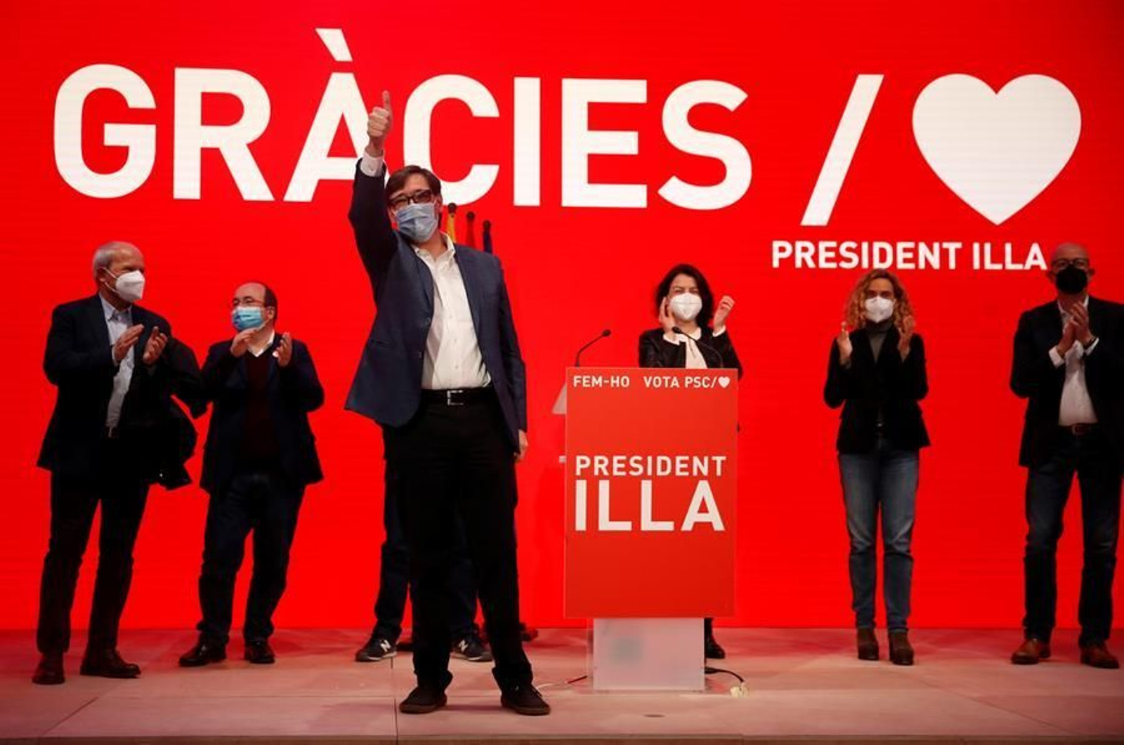 El candidato a la presidencia de la Generalitat por el PSC, Salvador Illa