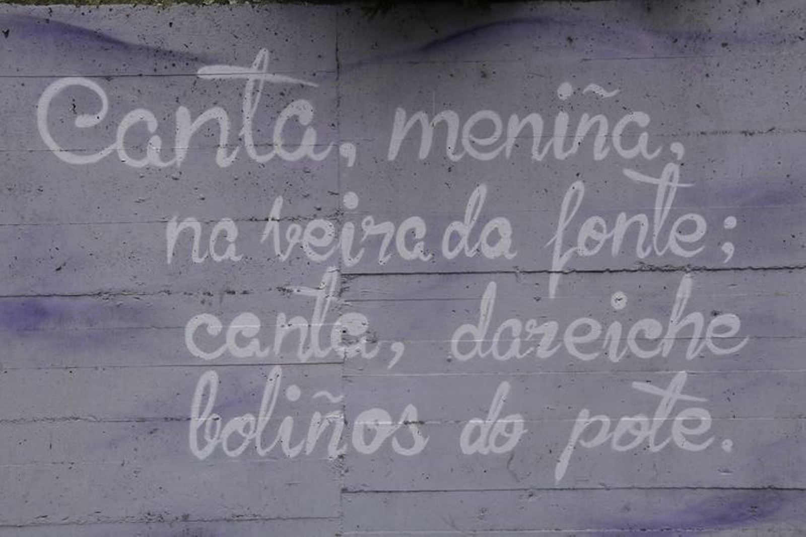 Ourense. 24-02-15. Local. Mural de Rosalía de Castro no Ceip A Ponte.
Foto. Xesús Fariñas