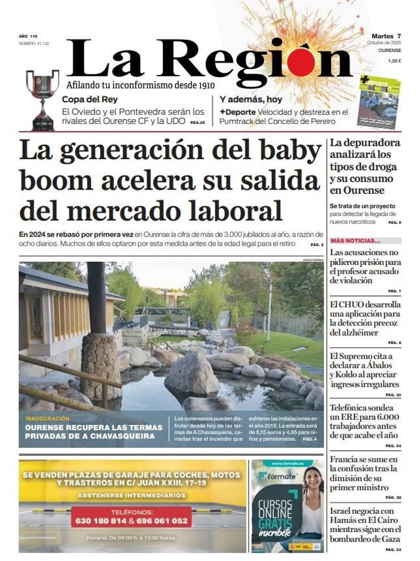 La portada martes 7 de octubre