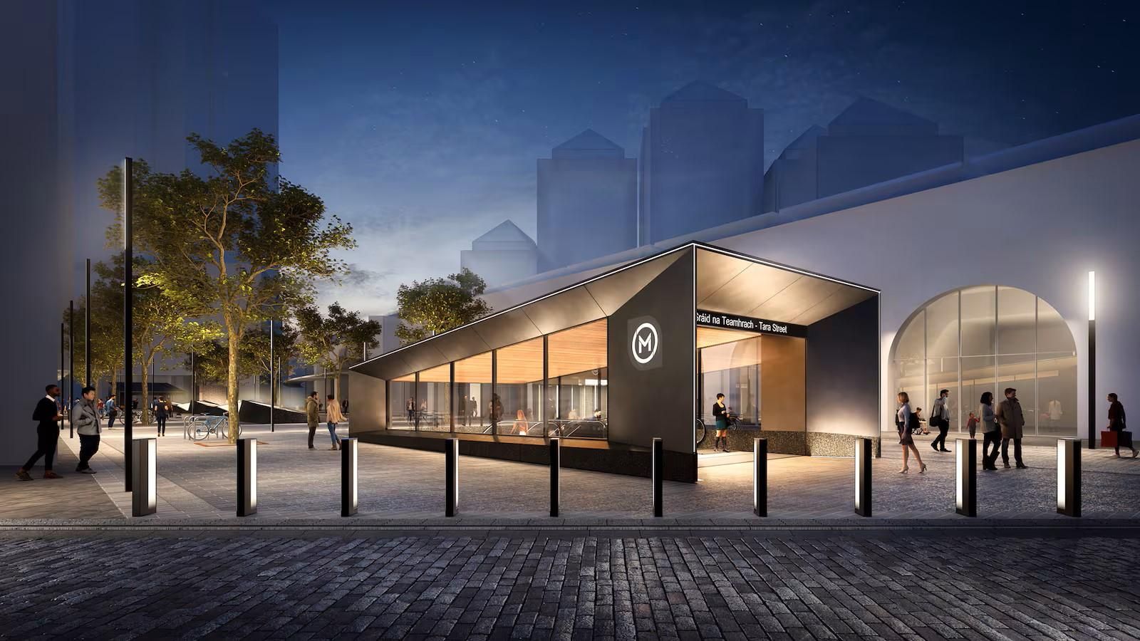 Proyección del metro de Dublín