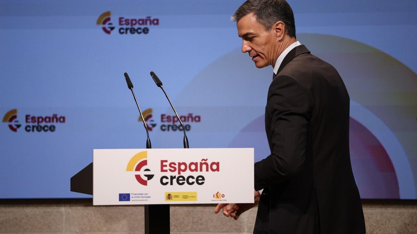 Pedro Sánchez en la presentación del fondo soberano español