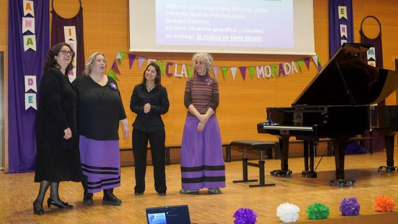 Esther Vela, en el Conservatorio Profesional de Vigo.
