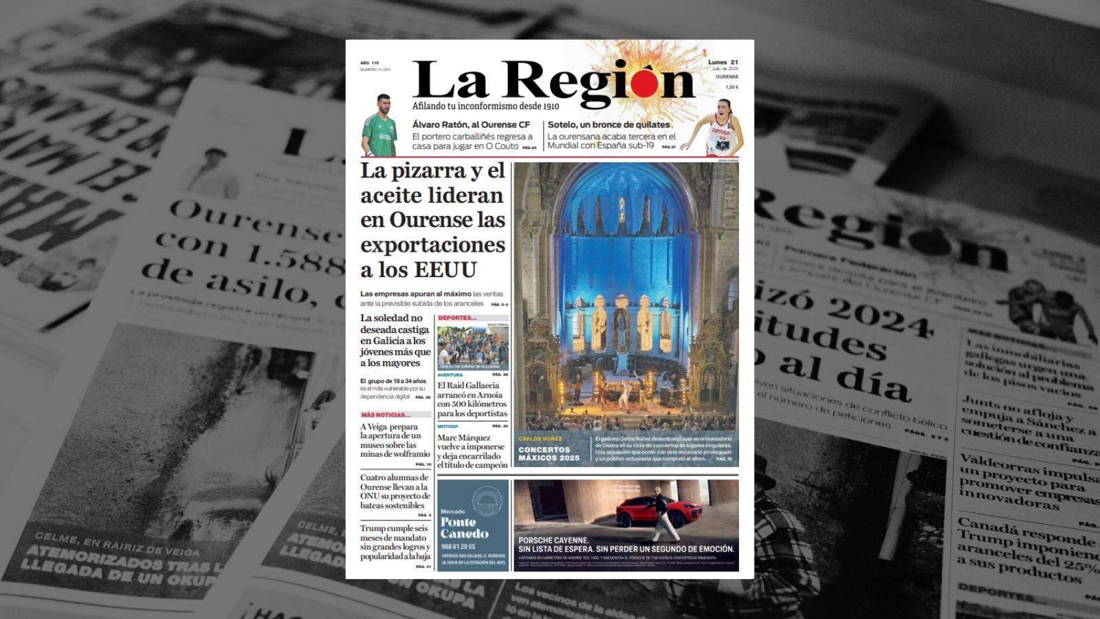 La portada del lunes 21 de julio