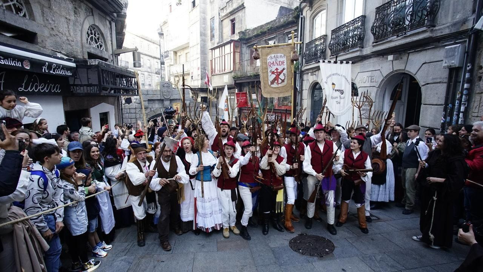 Representación de la expulsión de las tropas francesas de Vigo.